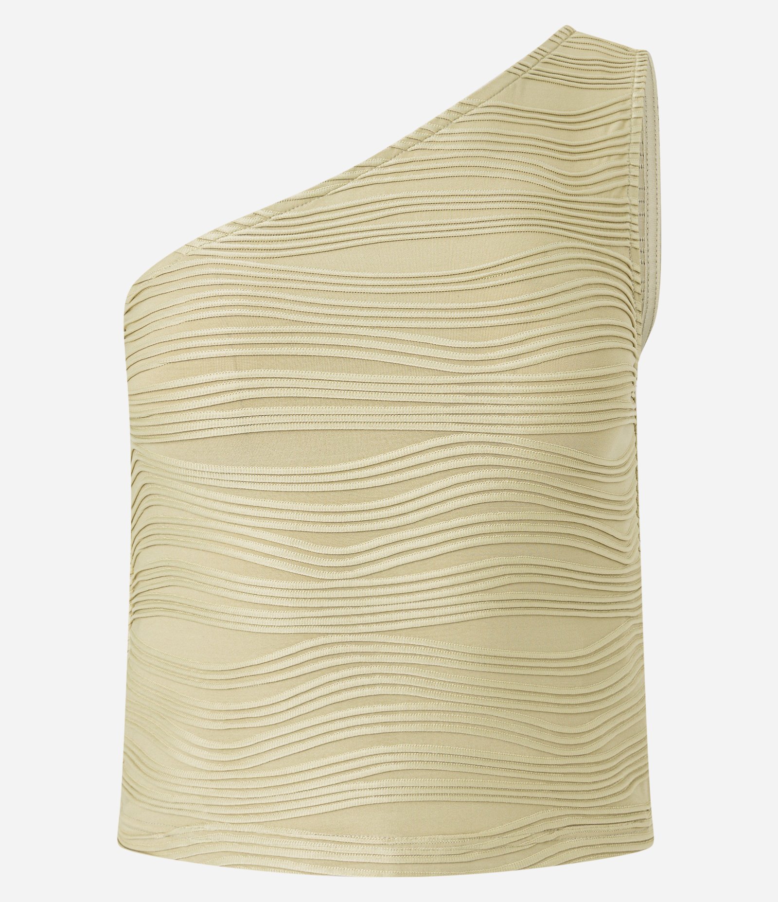 Blusa Ombro Só em Jersey com Listras Texturizadas Verde 4