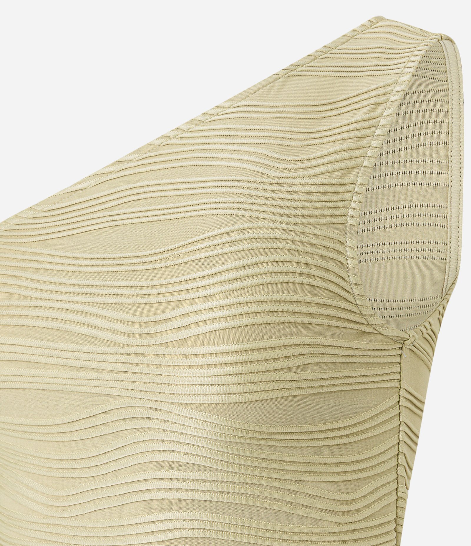 Blusa Ombro Só em Jersey com Listras Texturizadas Verde 5