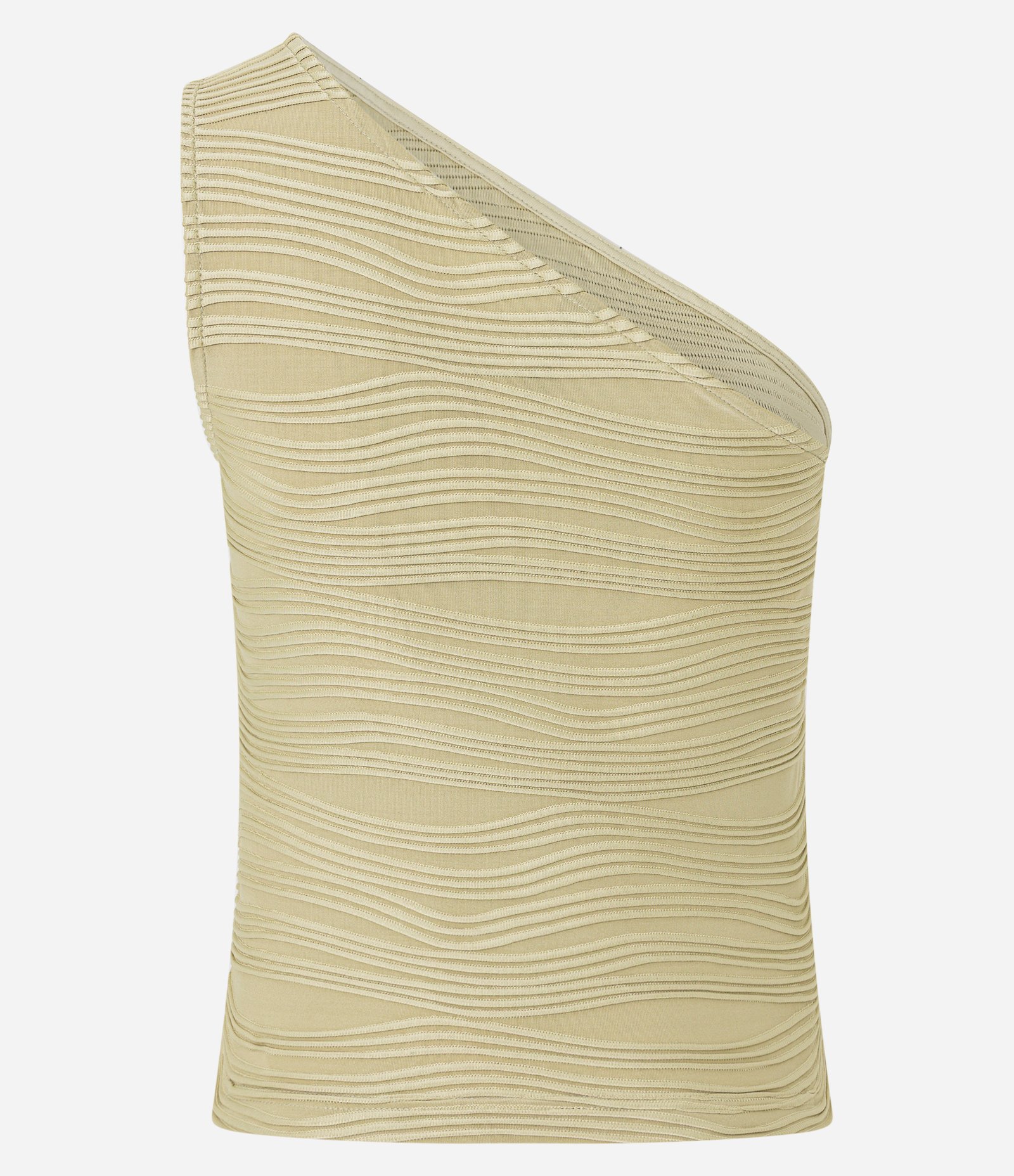 Blusa Ombro Só em Jersey com Listras Texturizadas Verde 6