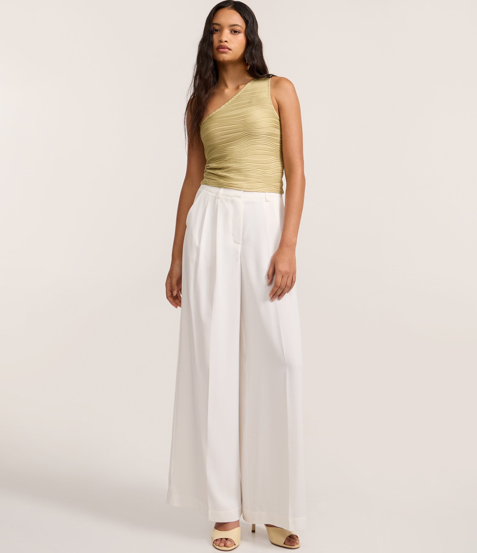 Blusa Ombro Só em Jersey com Listras Texturizadas Verde 2