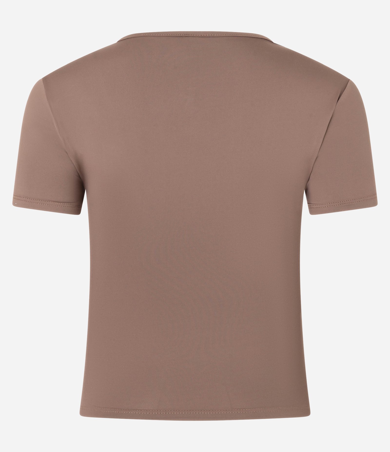 Blusa com Decote Quadrado e Franzido Marrom 2