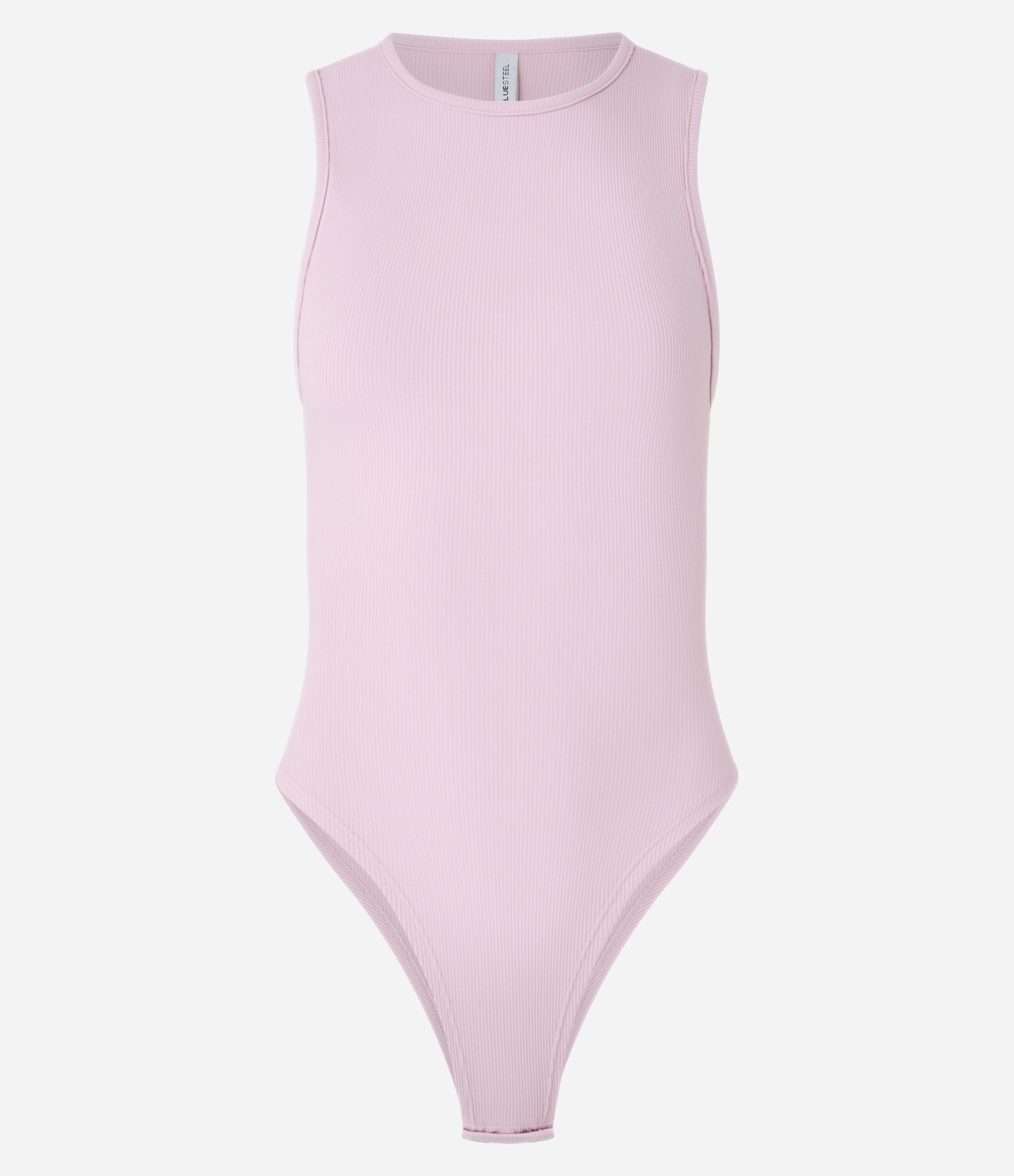 Body sem Manga em Ribana de Poliamida Rosa 6