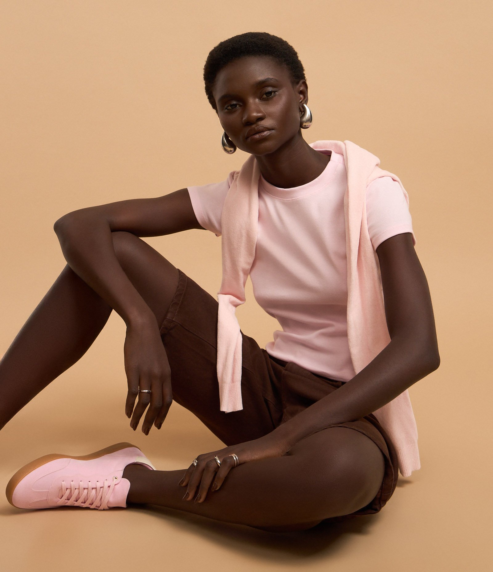 Blusa Básica Justinha e Alongada em Ribana Rosa 3