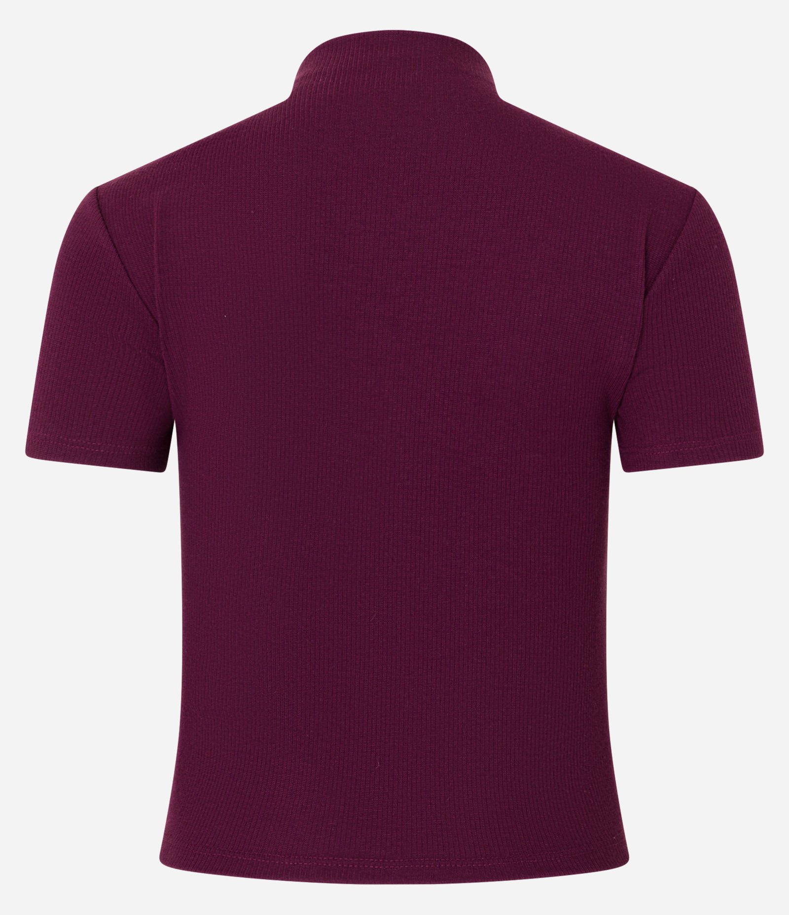 Blusa Básica Texturizada em Viscose com Golinha Alta Bordô 6
