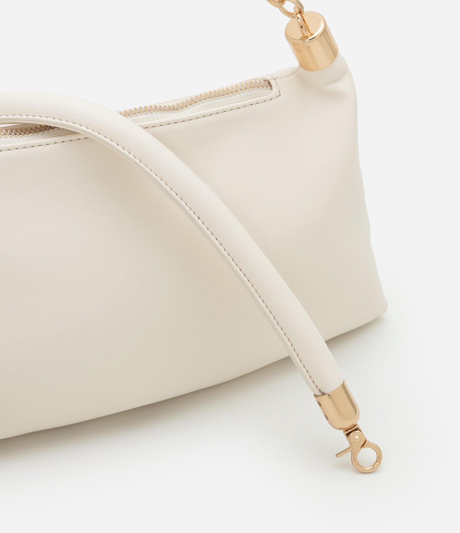 Bolsa em PU com 02 Alças Removíveis e Tassel Off White 8