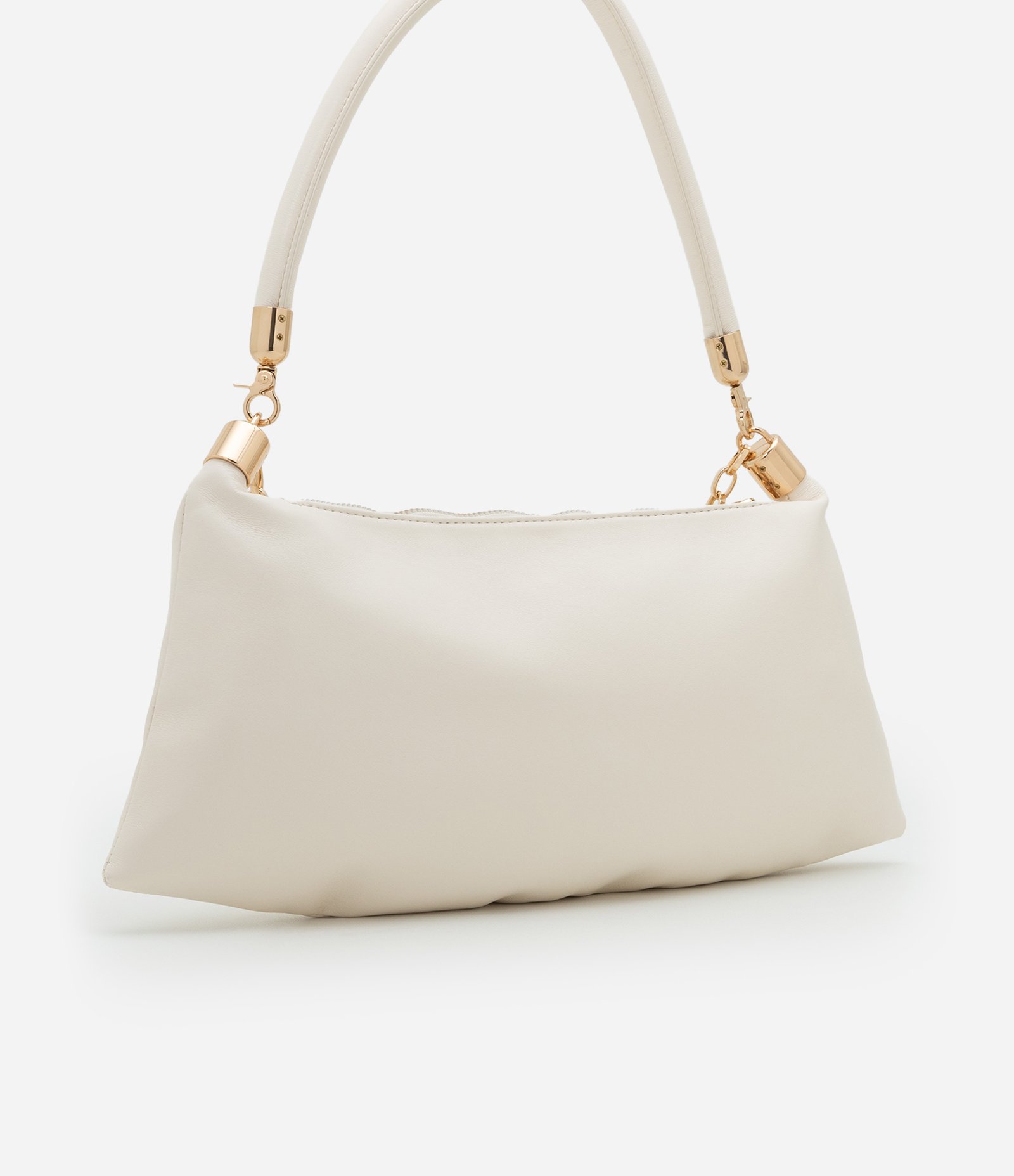 Bolsa em PU com 02 Alças Removíveis e Tassel Off White 3