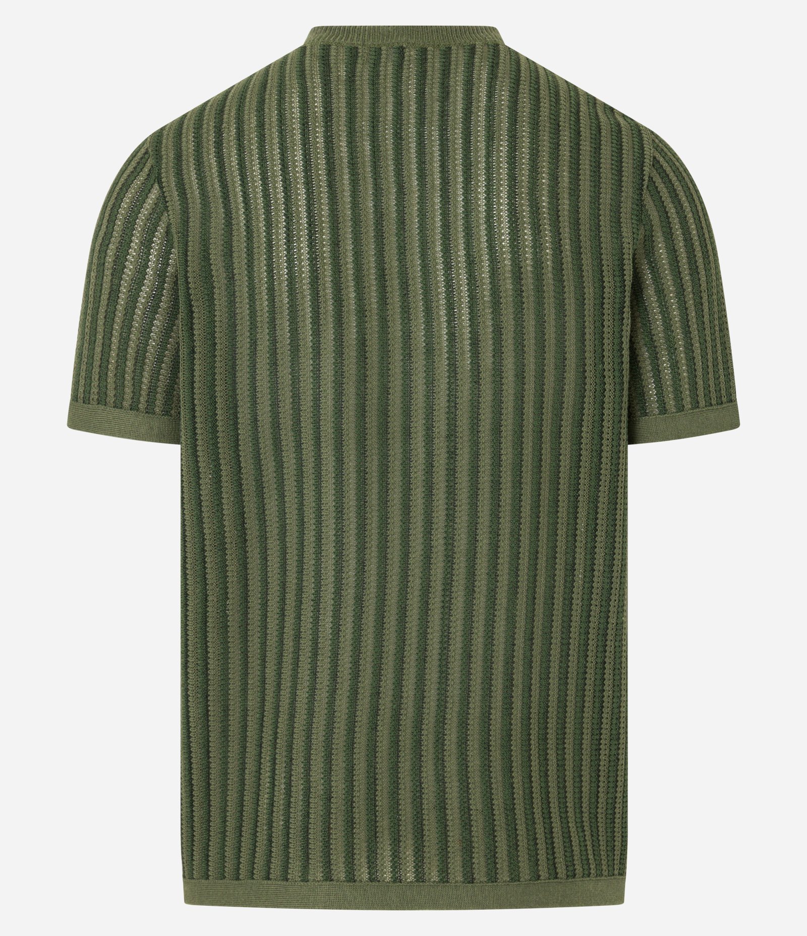 Camiseta Regular com Efeito em Tricô e Textura Contrastante Verde 3