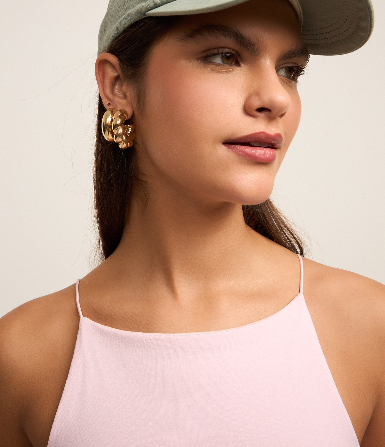 Blusa sem Manga com Decote Halter e Alça Elástico Rosa 4