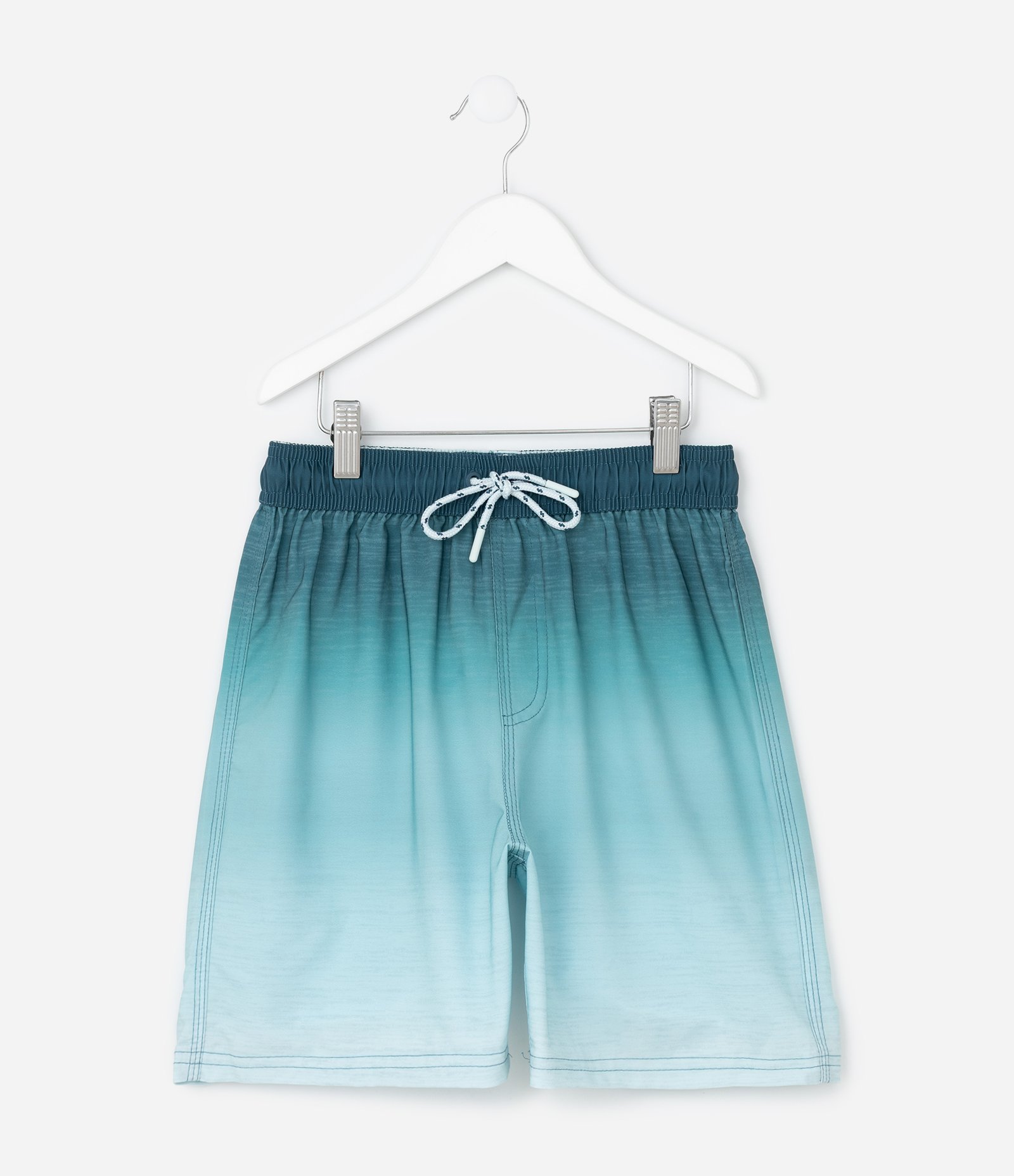 Bermuda Infantil de Banho em Microfibra com Estampa Degradê - Tam 5 a 14 Anos Verde 1