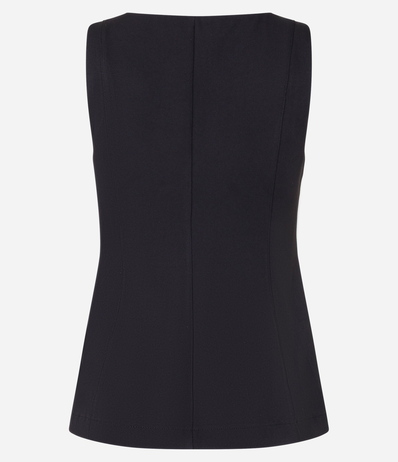 Blusa Alfaiatada com Decote Quadrado e Barra Arredondada Preto 8