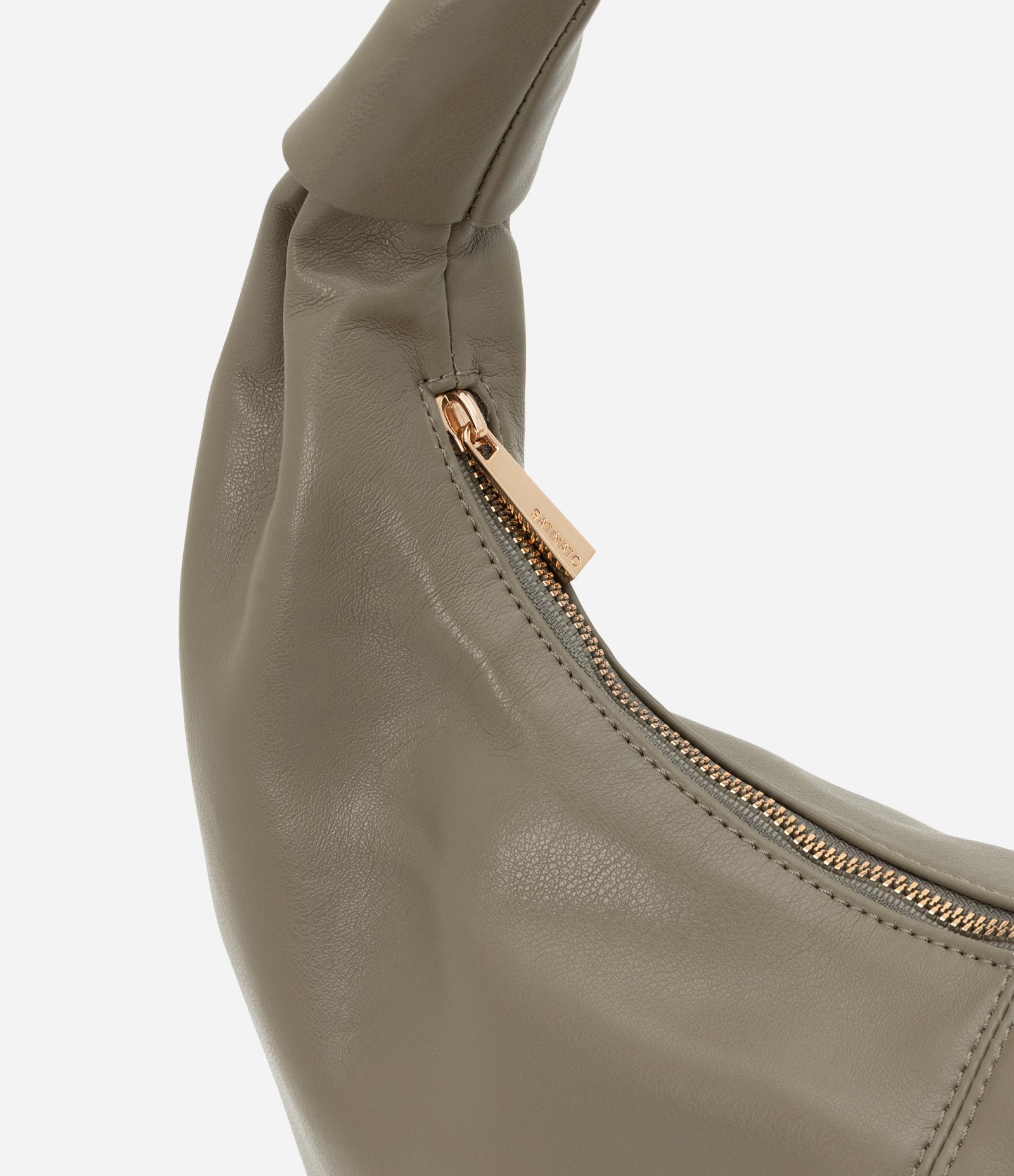 Bolsa Hobo Grande com Detalhe de Metal na Alça Boho Romântico Verde 5