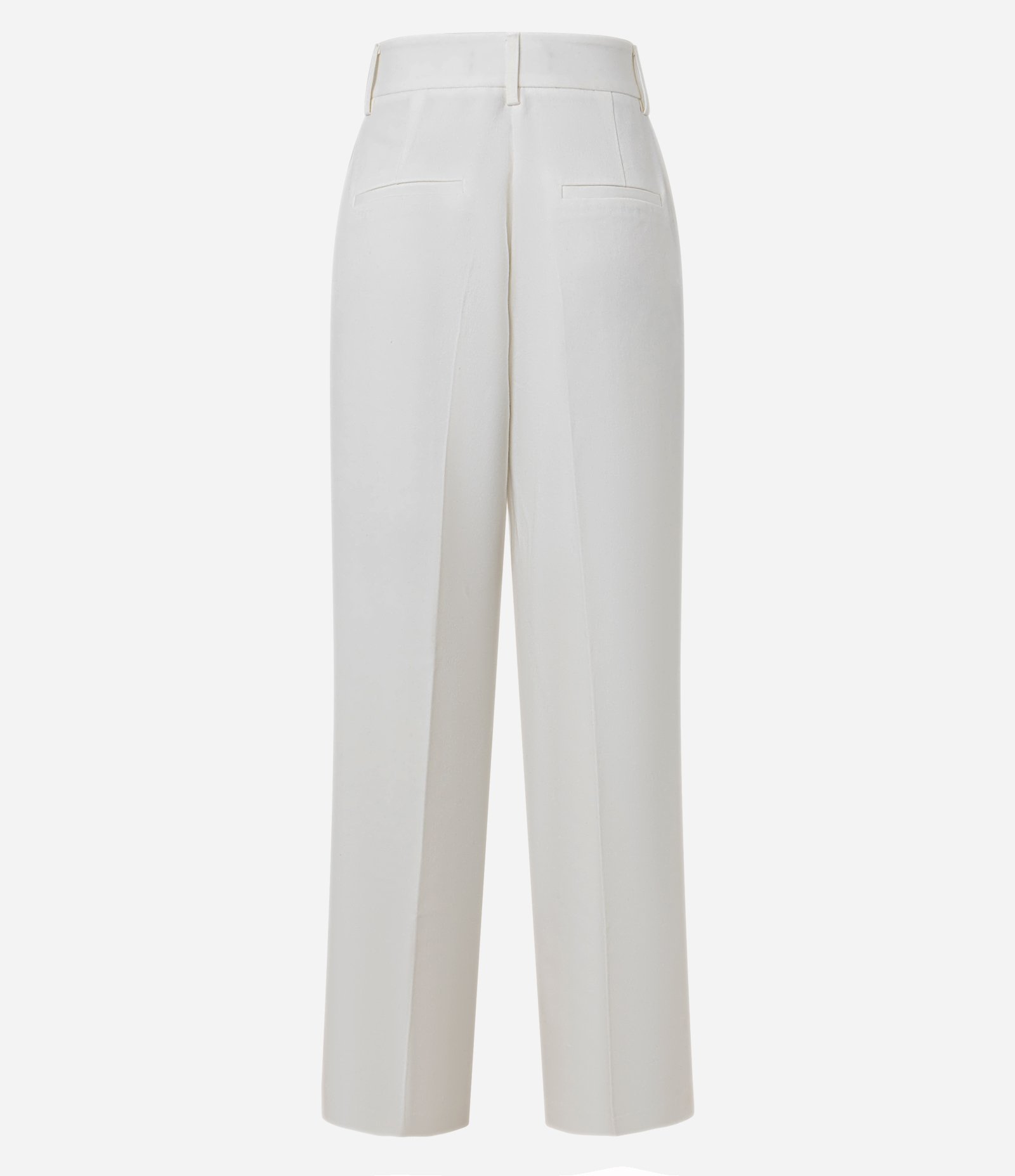 Calça Reta em Alfaiataria com Pregas Branco 7
