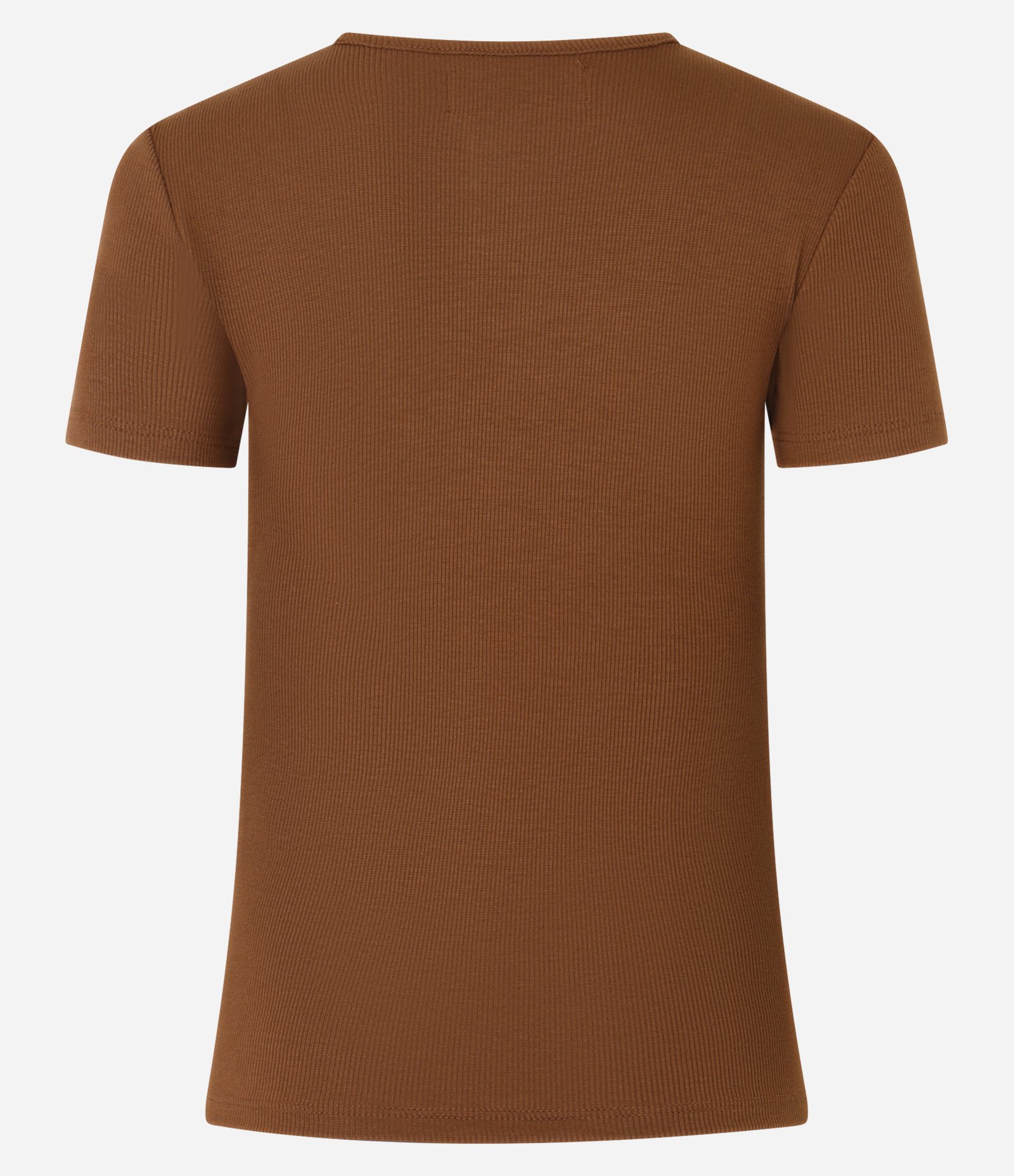 Blusa em Ribana com Botões na Gola Marrom 8