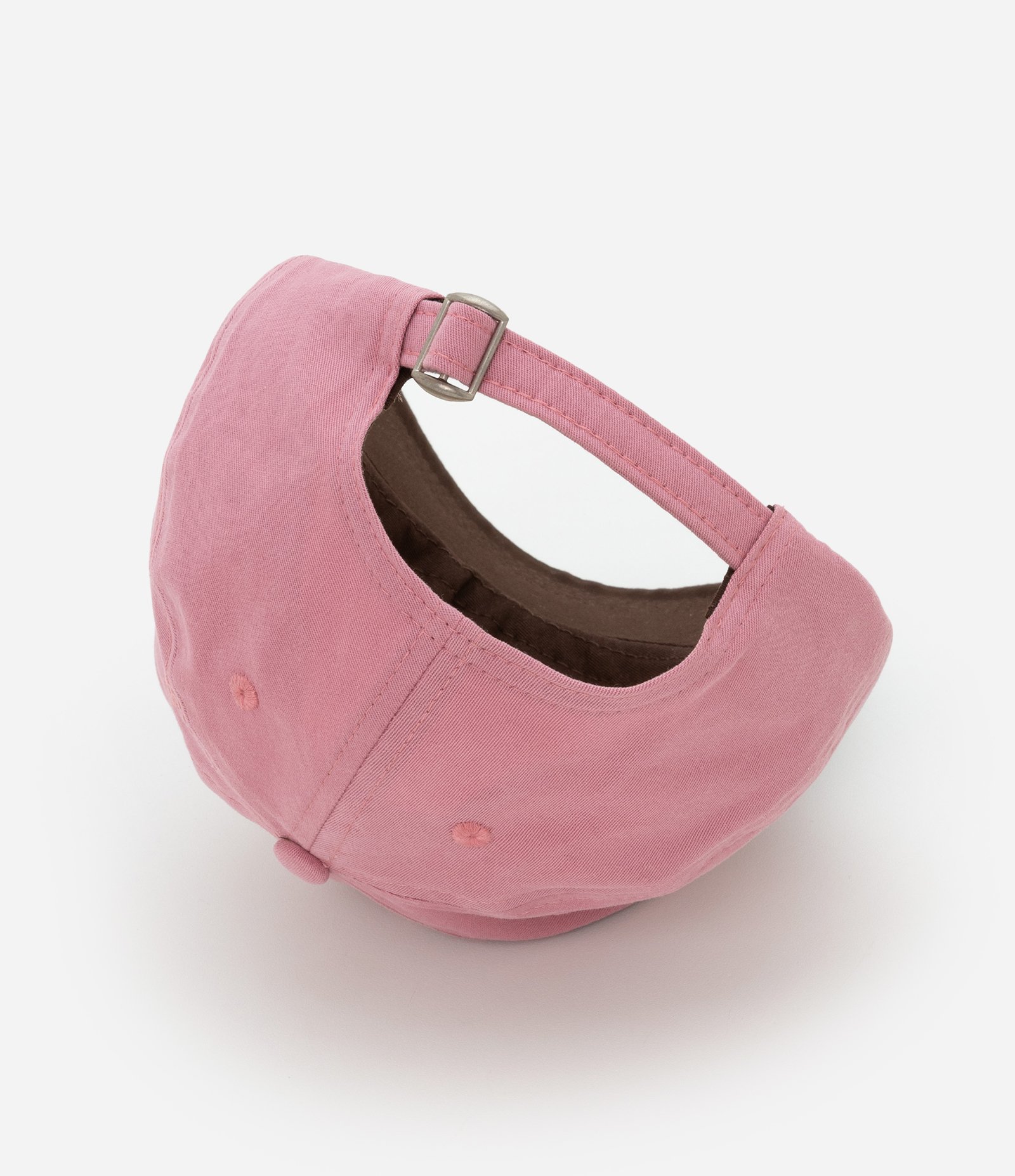 Boné em Sarja com Aba Contrastante e Bordado Just a Girl Rosa/Marrom 4