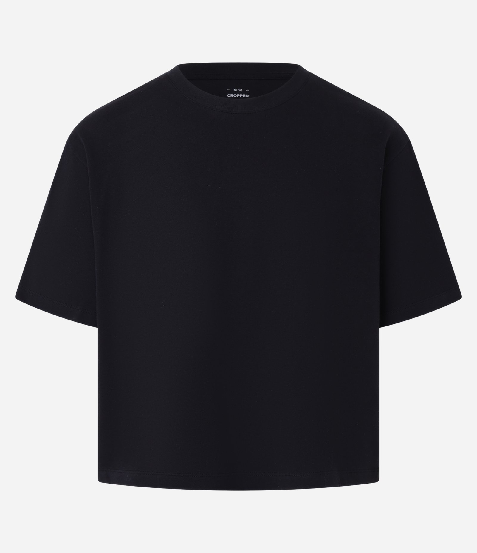 Camiseta Cropped em Malhão Preto 5