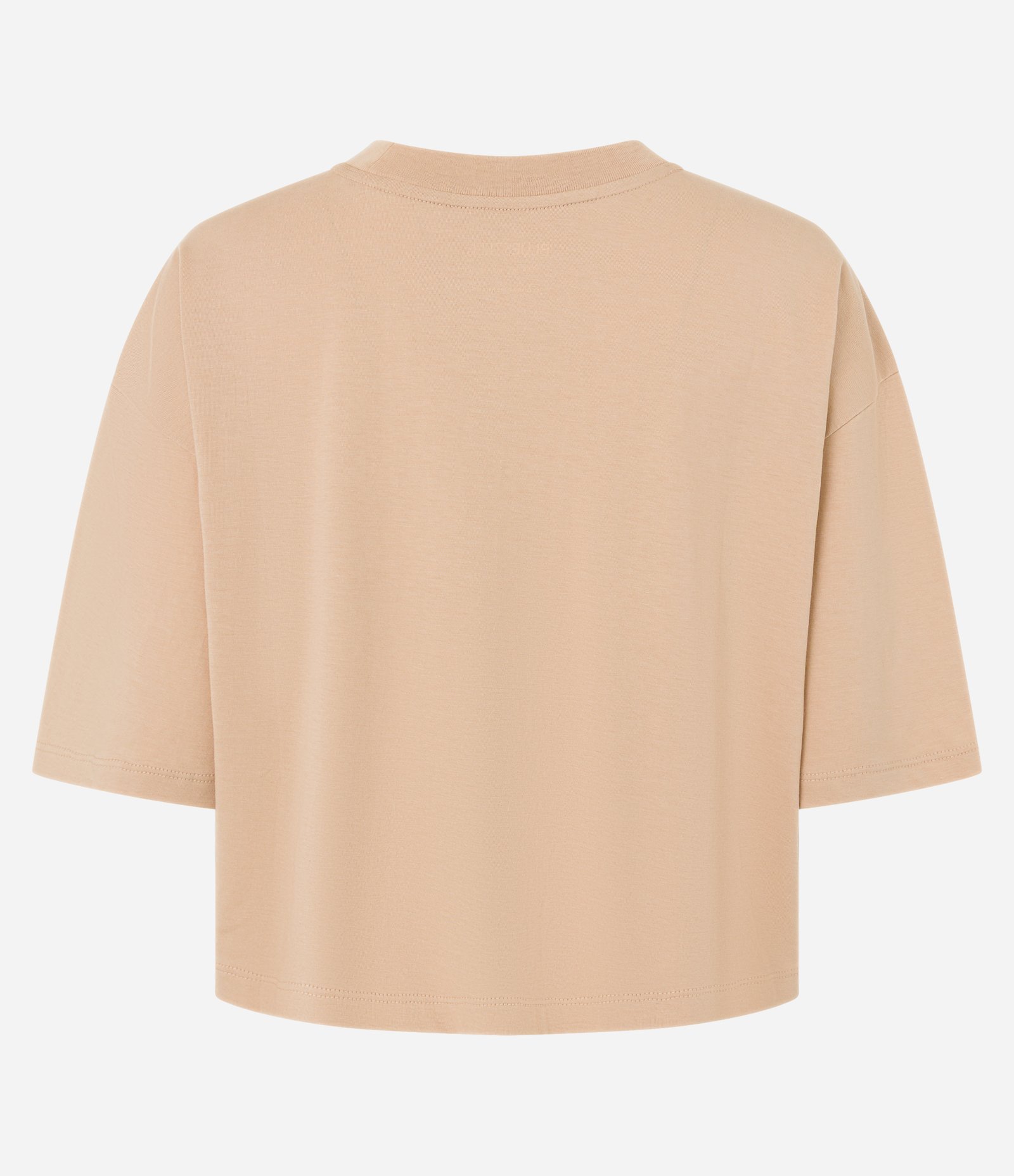 Camiseta Cropped Oversized em Algodão Peruano Marrom 8