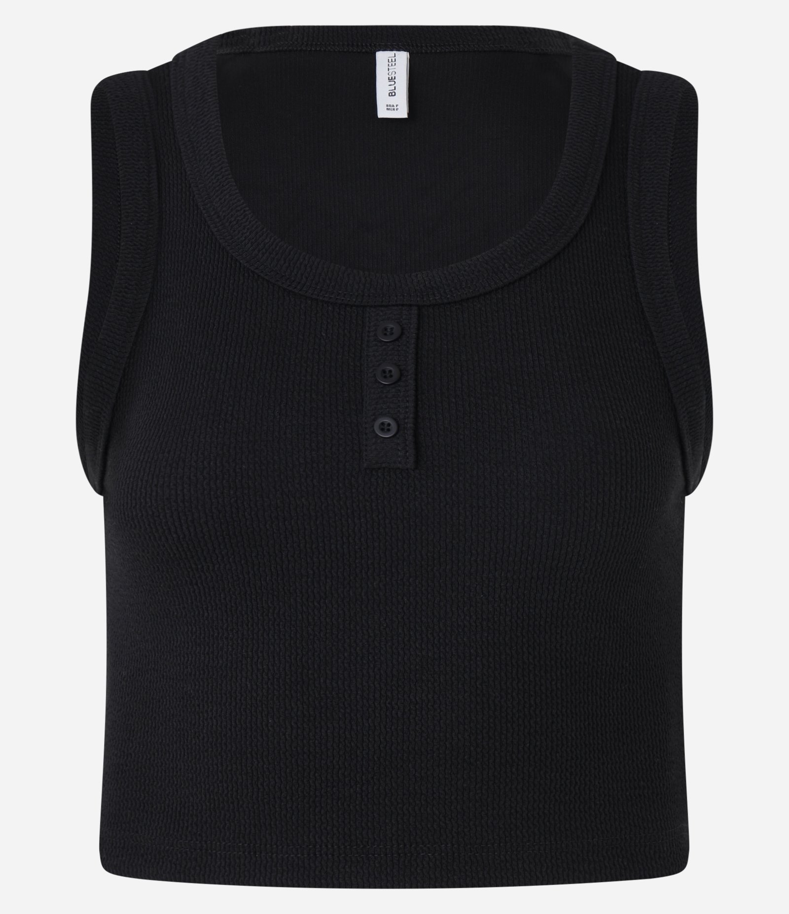 Blusa em Ribana com Botões Frontais Preto 5