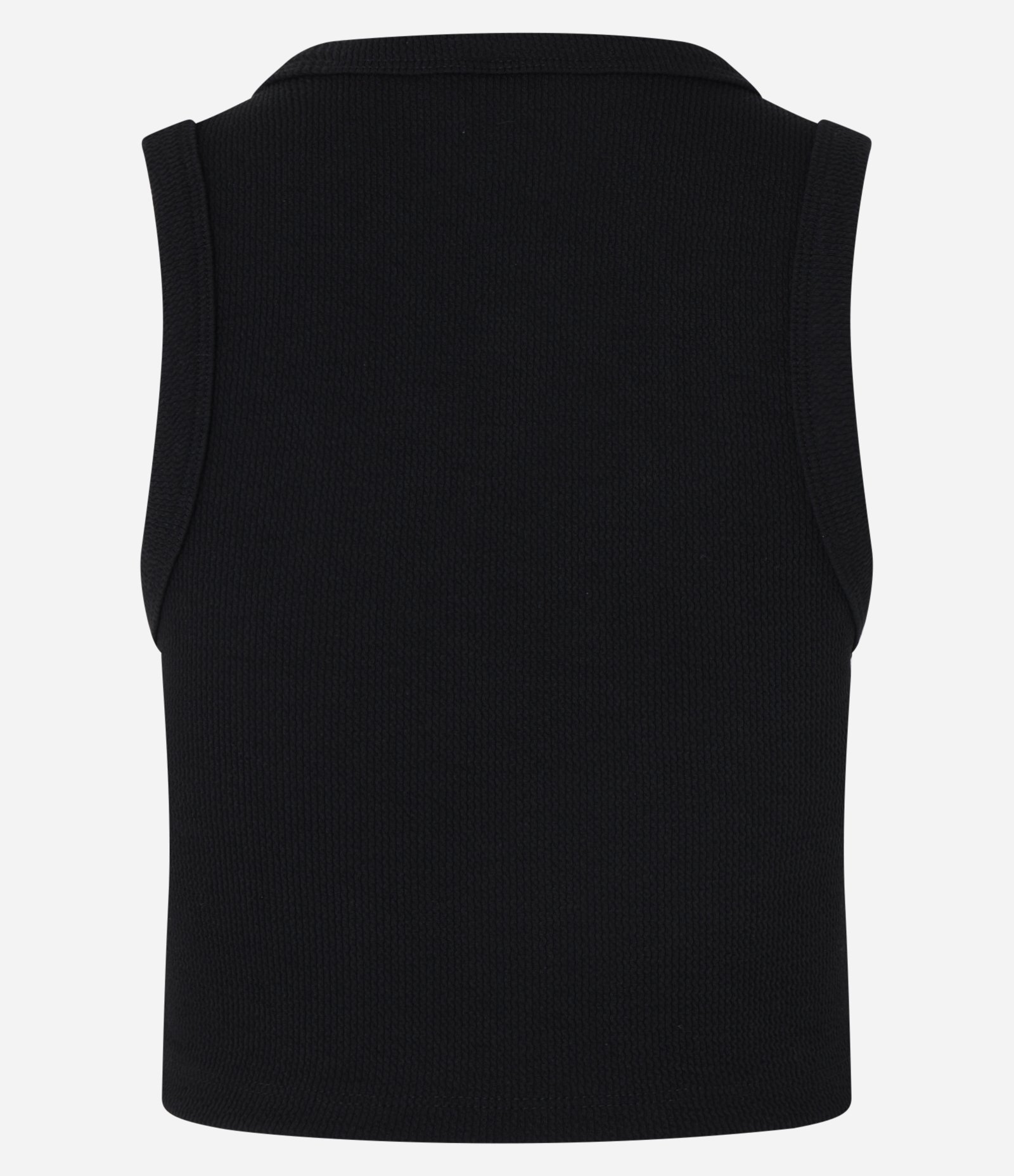 Blusa em Ribana com Botões Frontais Preto 7