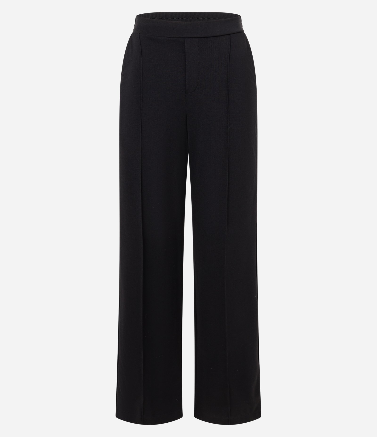 Calça Reta em Ponto Roma com Cós Alfaiatado Preto 1