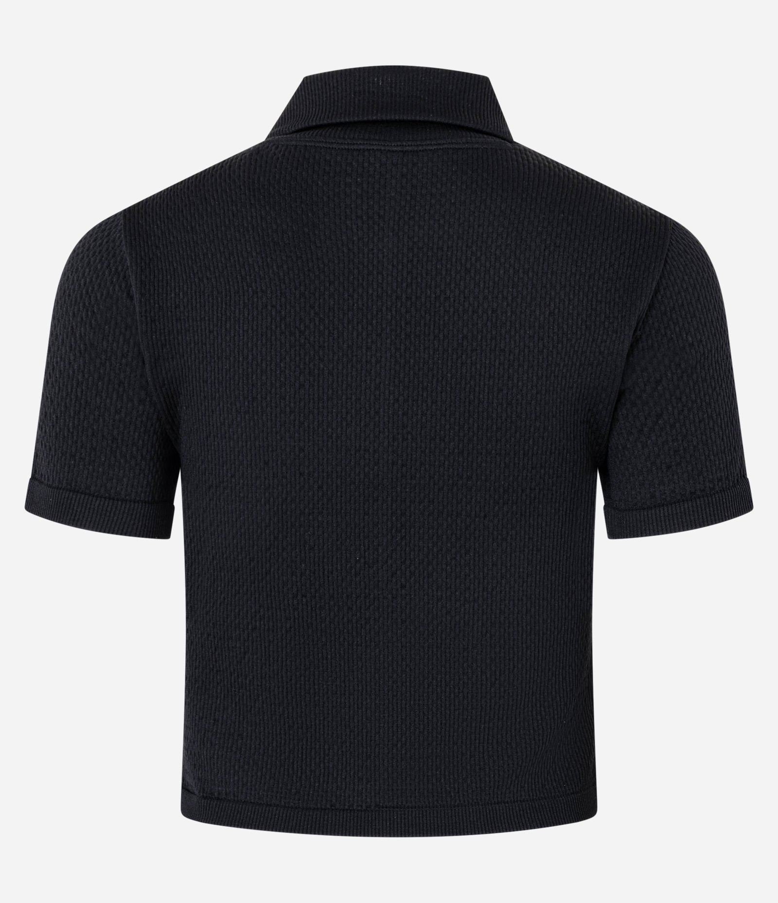 Blusa Polo com Zíper em Seamless Texturizada Preto 7