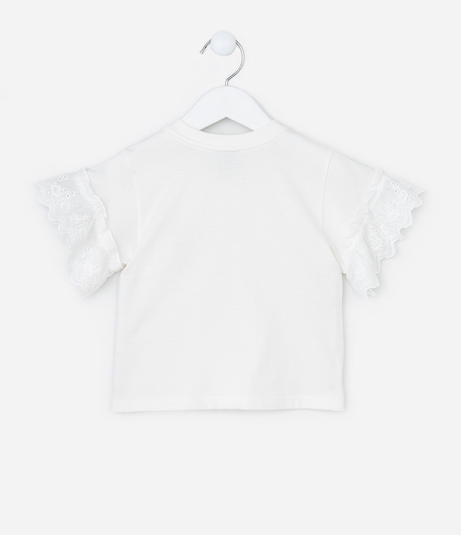 Conjunto Infantil com Babado e Estampa Xadrez - Tam 1 a 6 Anos Branco/Vermelho 4