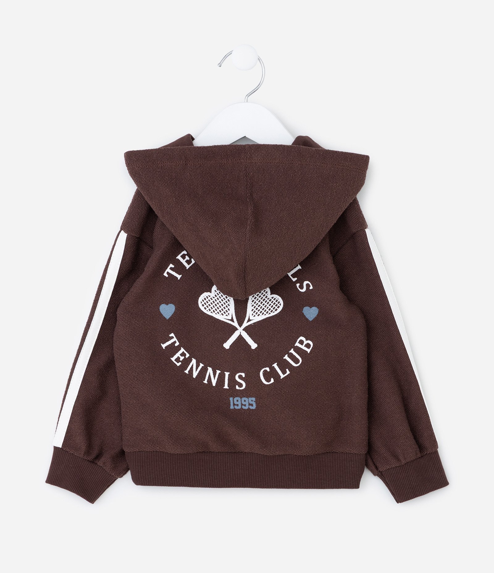 Jaqueta Infantil com Estampa Lettering Tennis Club - Tam 1 a 6 Anos Marrom 3