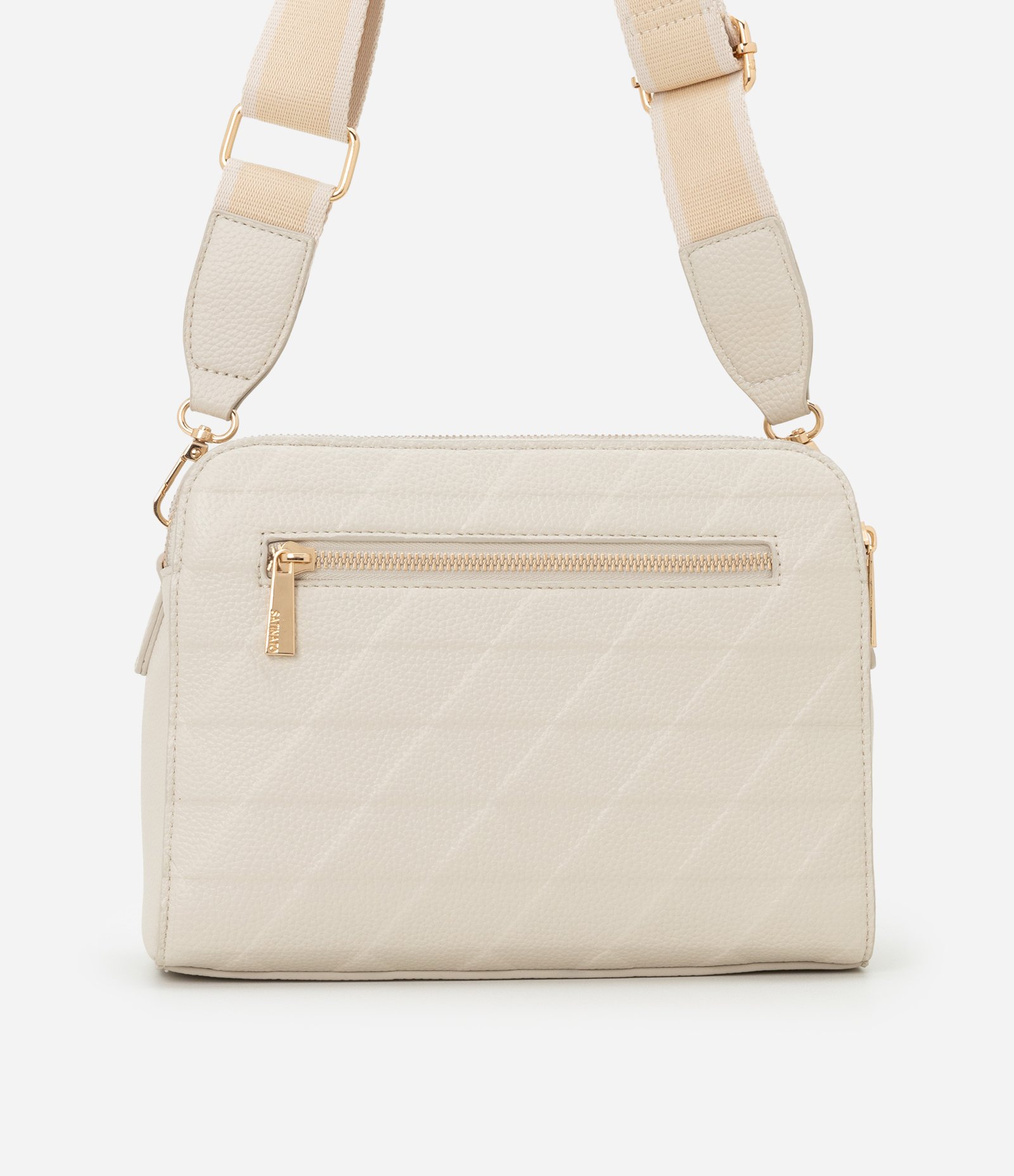 Bolsa Transversal Média com Textura Embossed e Alça de Gorgorão Off White 3