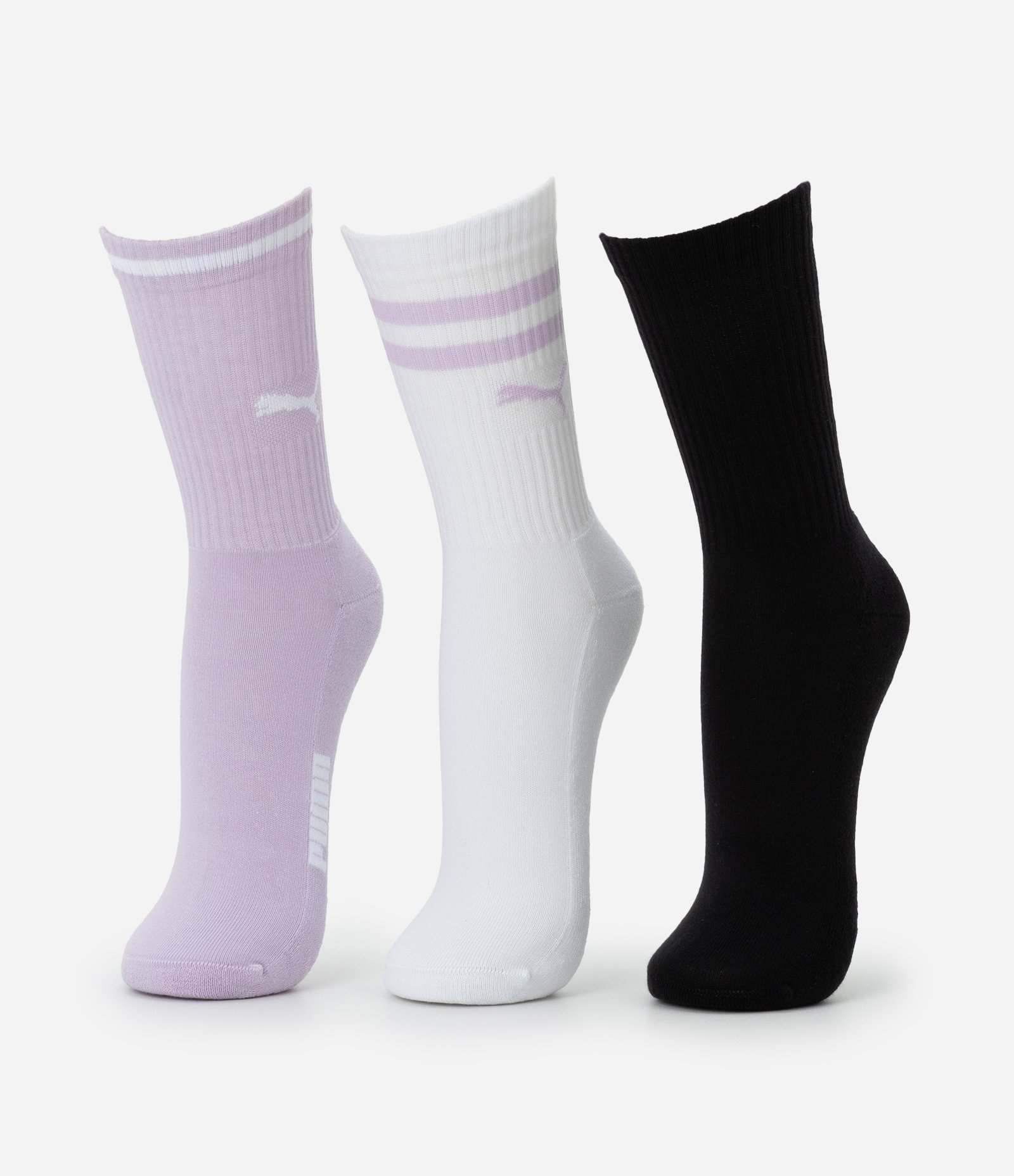 Kit 03 Meias Cano Alto Esportiva em Algodão Puma 1