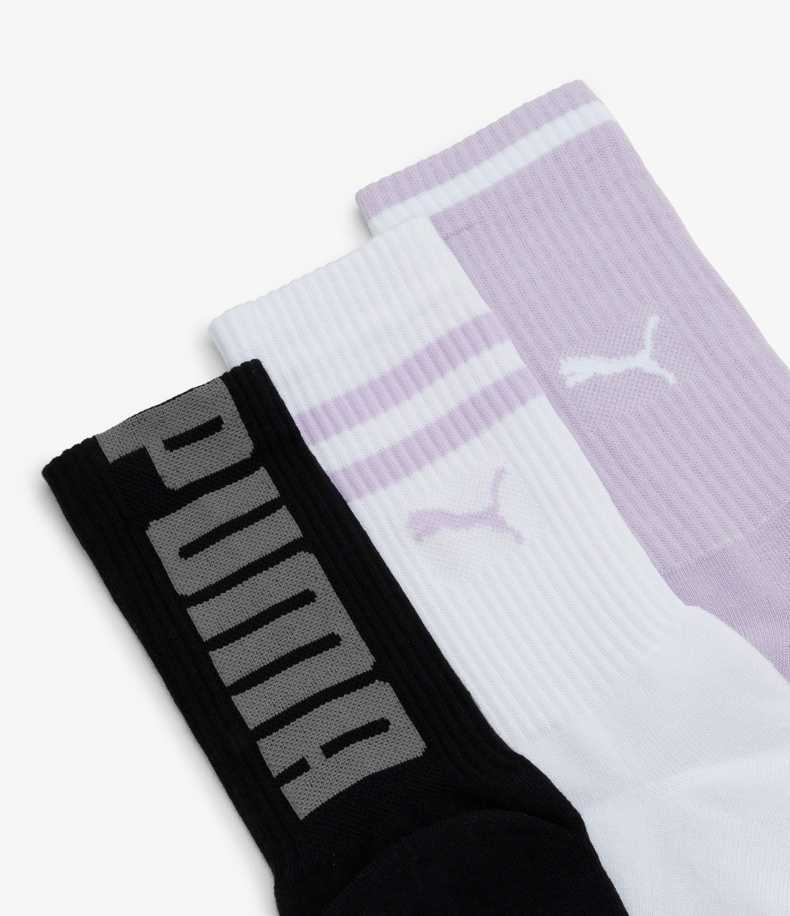 Kit 03 Meias Cano Alto Esportiva em Algodão Puma 4