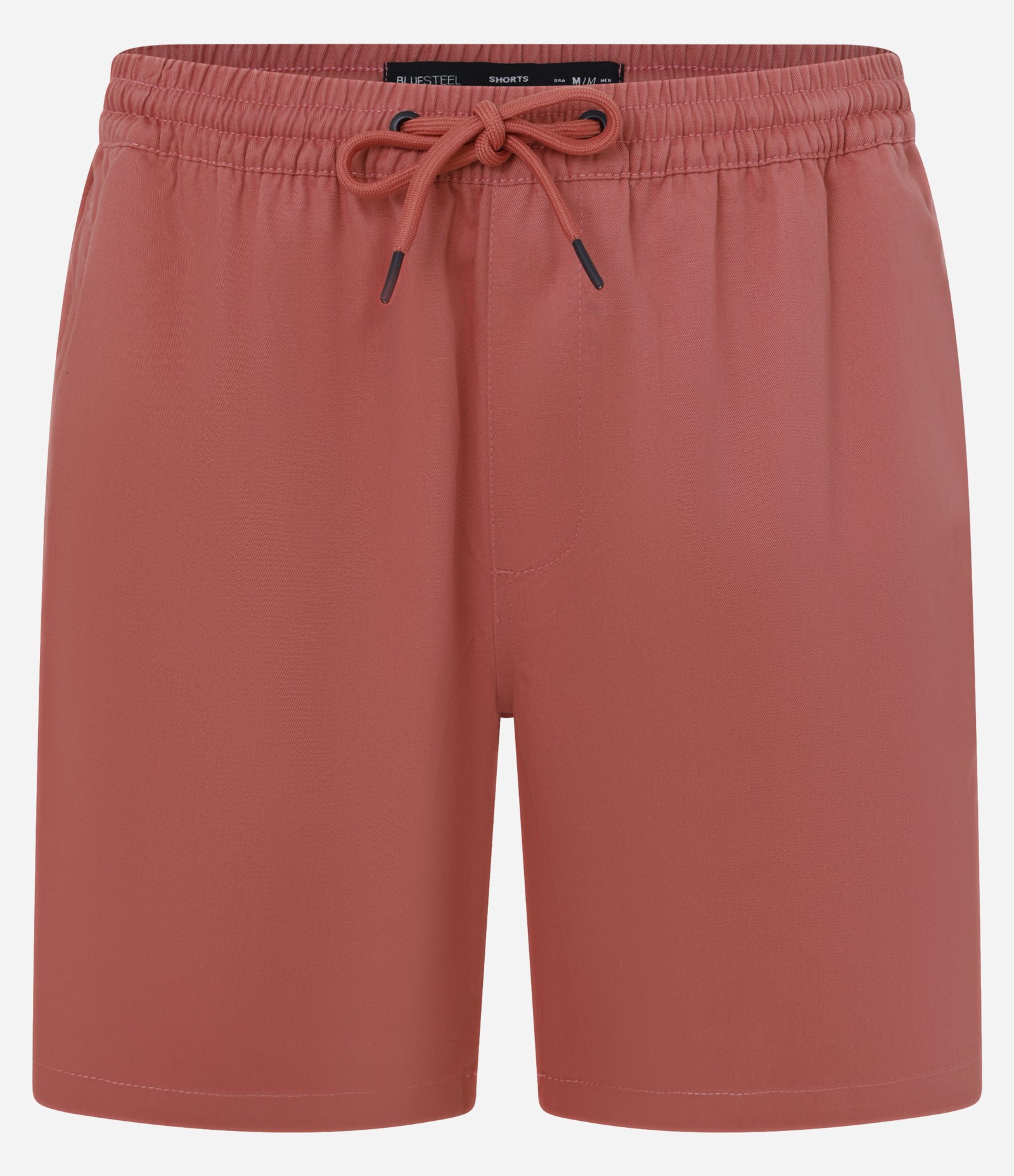 Bermuda Regular em Sarja com Elástico no Cós e Cordão Laranja 1