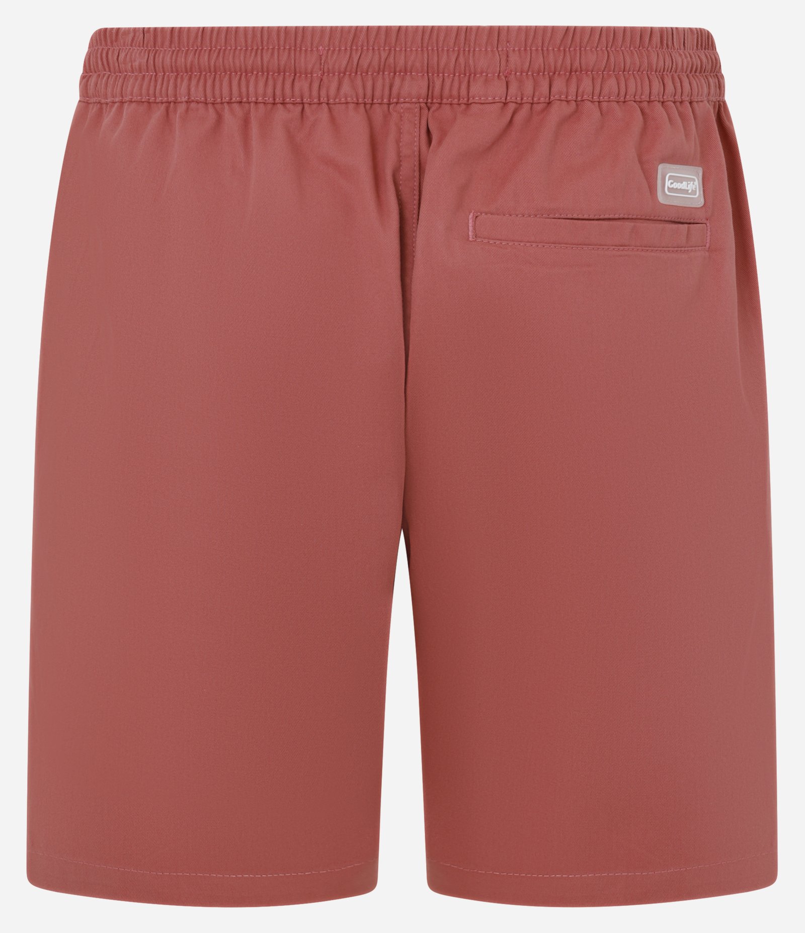 Bermuda Regular em Sarja com Elástico no Cós e Cordão Laranja 2