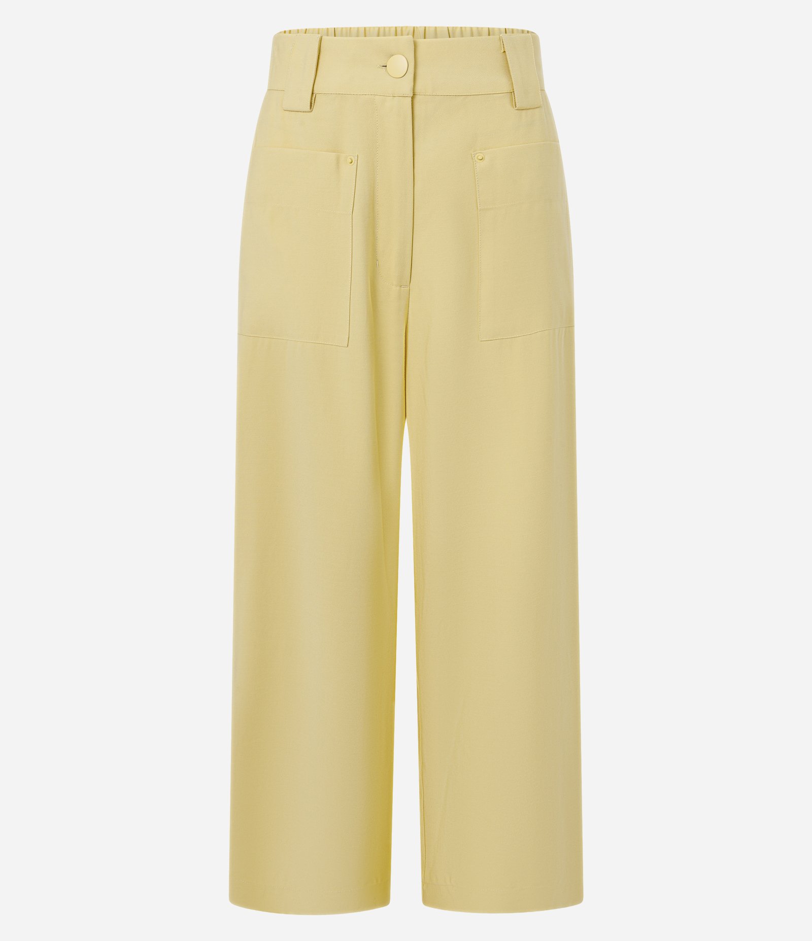 Calça Pantacourt com Amarração Frontal Amarelo 5