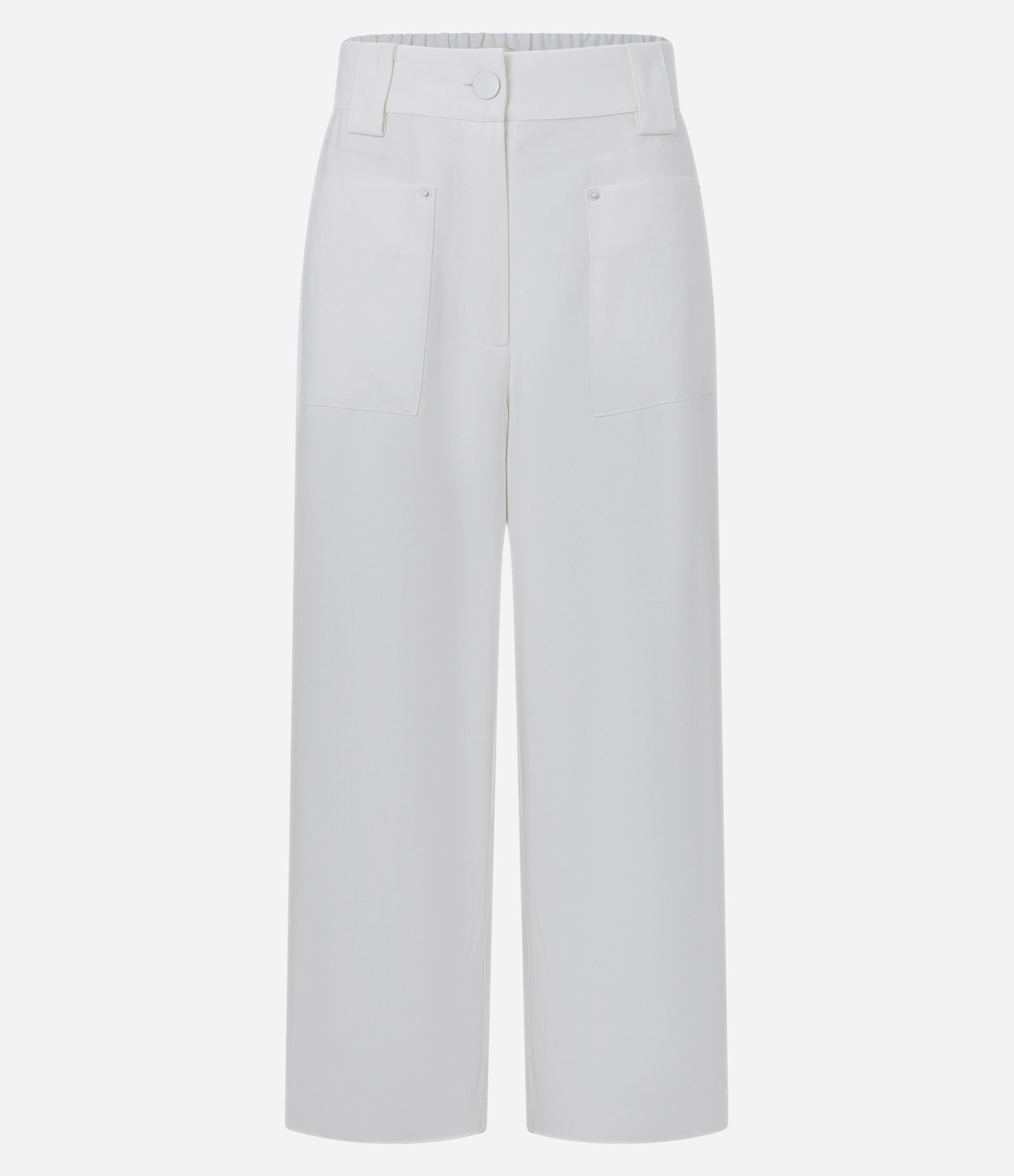 Calça Pantacourt com Amarração Frontal Branco 5