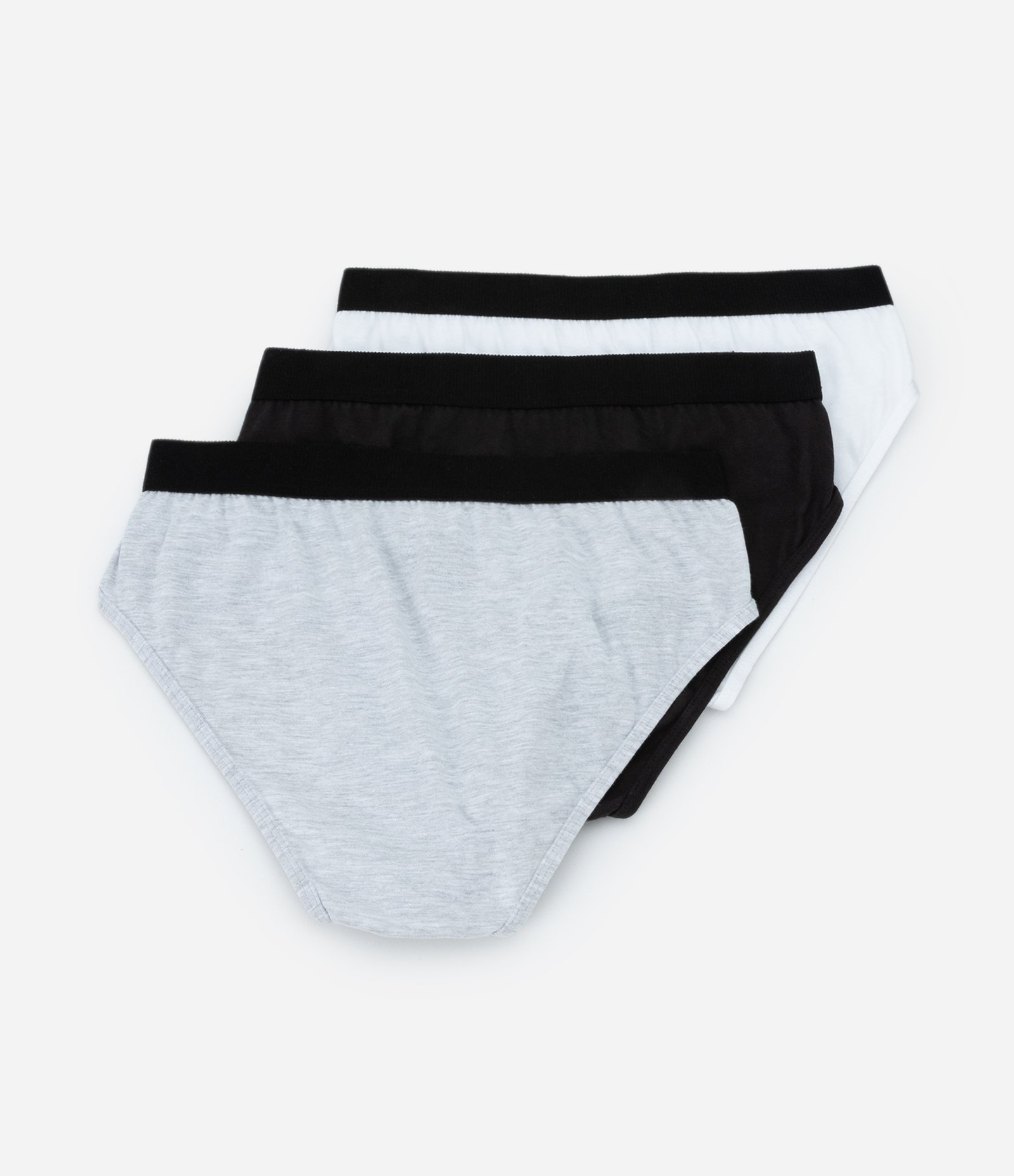 Kit 03 Cuecas Slip em Algodão com Elástico Aparente Del Rio Sortido 3