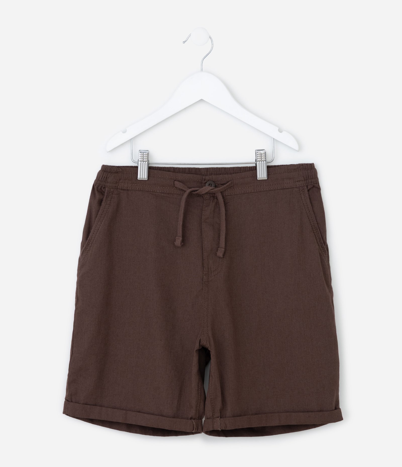 Bermuda Infantil em Sarja - Tam 5 a 14 Anos Marrom 1