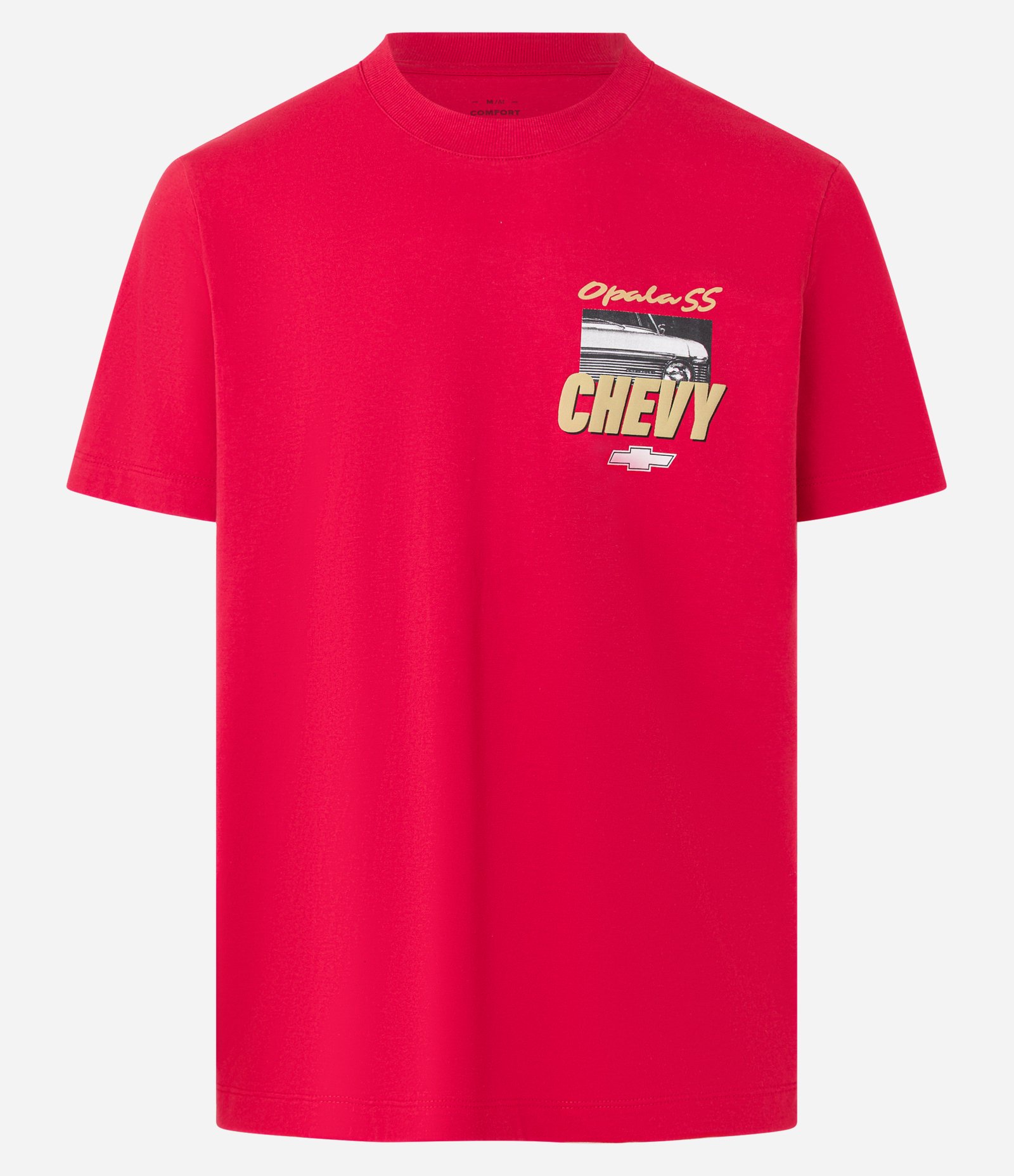 Camiseta Comfort em Algodão com Estampa Chevrolet Vermelho 6