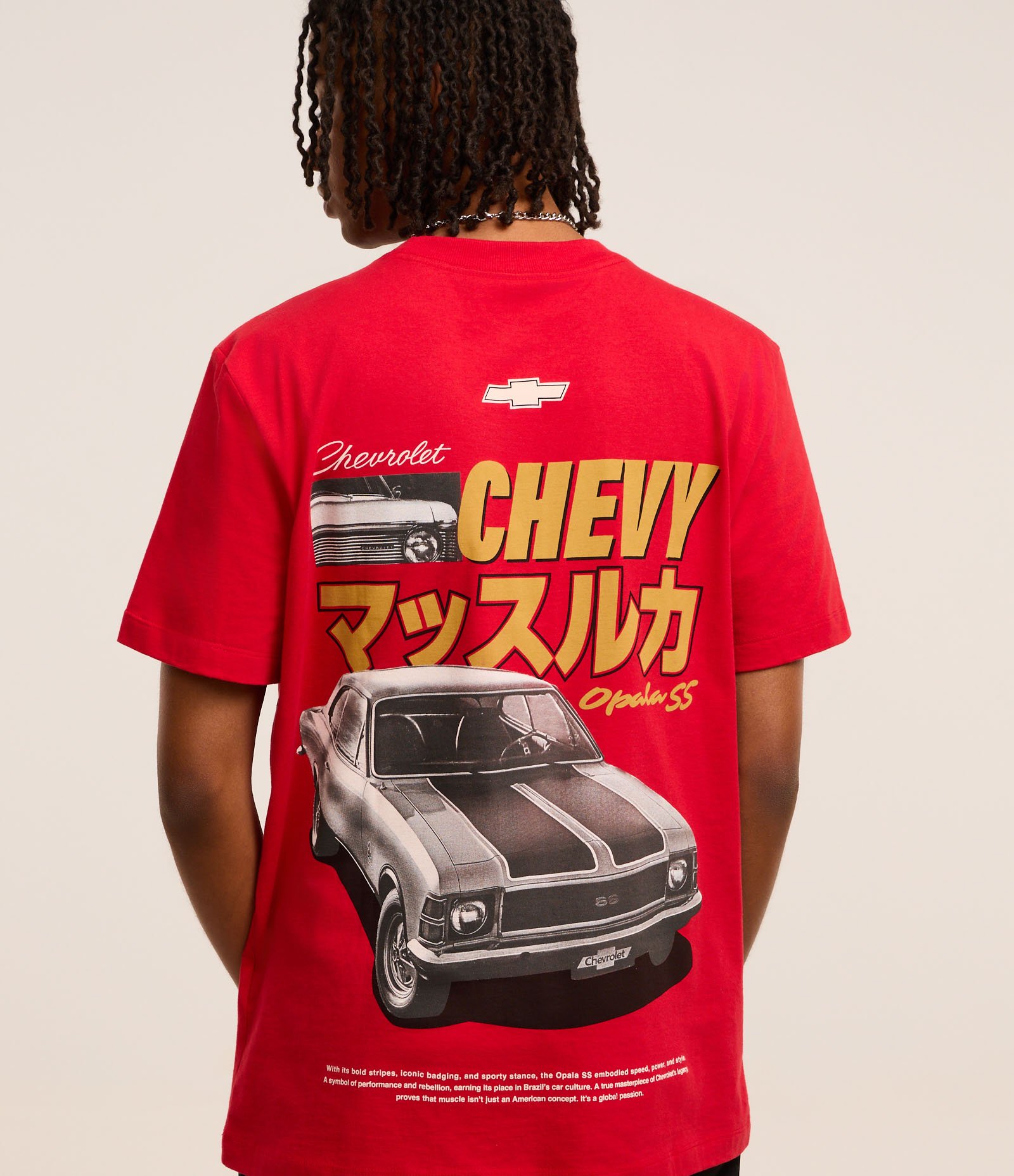 Camiseta Comfort em Algodão com Estampa Chevrolet Vermelho 2