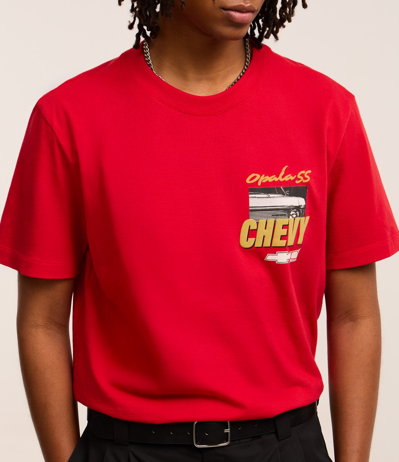 Camiseta Comfort em Algodão com Estampa Chevrolet Vermelho 4