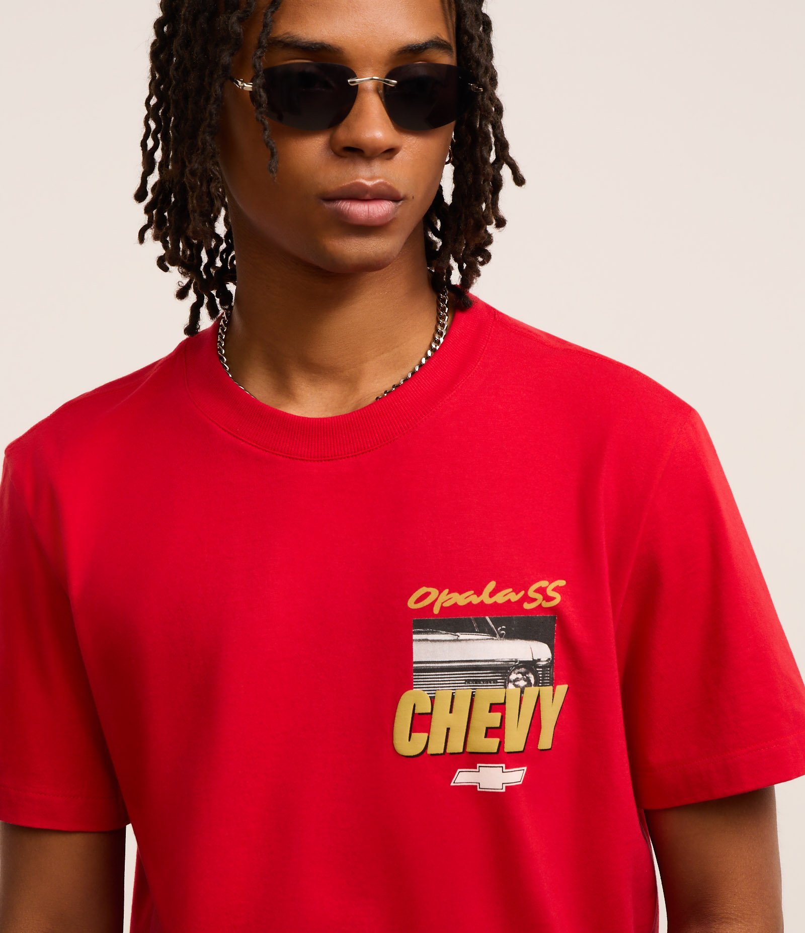 Camiseta Comfort em Algodão com Estampa Chevrolet Vermelho 5
