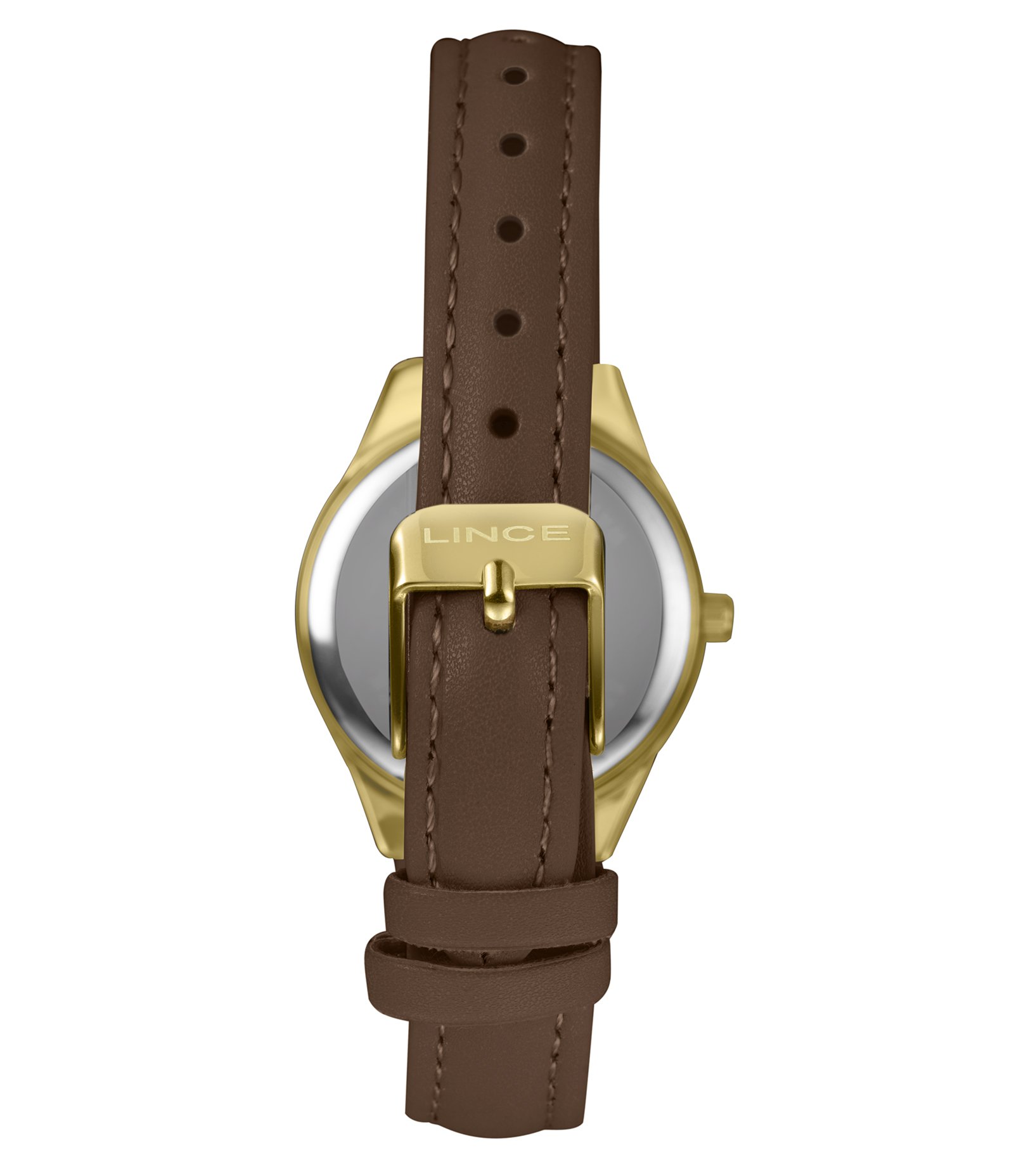 Kit Relógio Analógico Feminino Lince Marrom 3