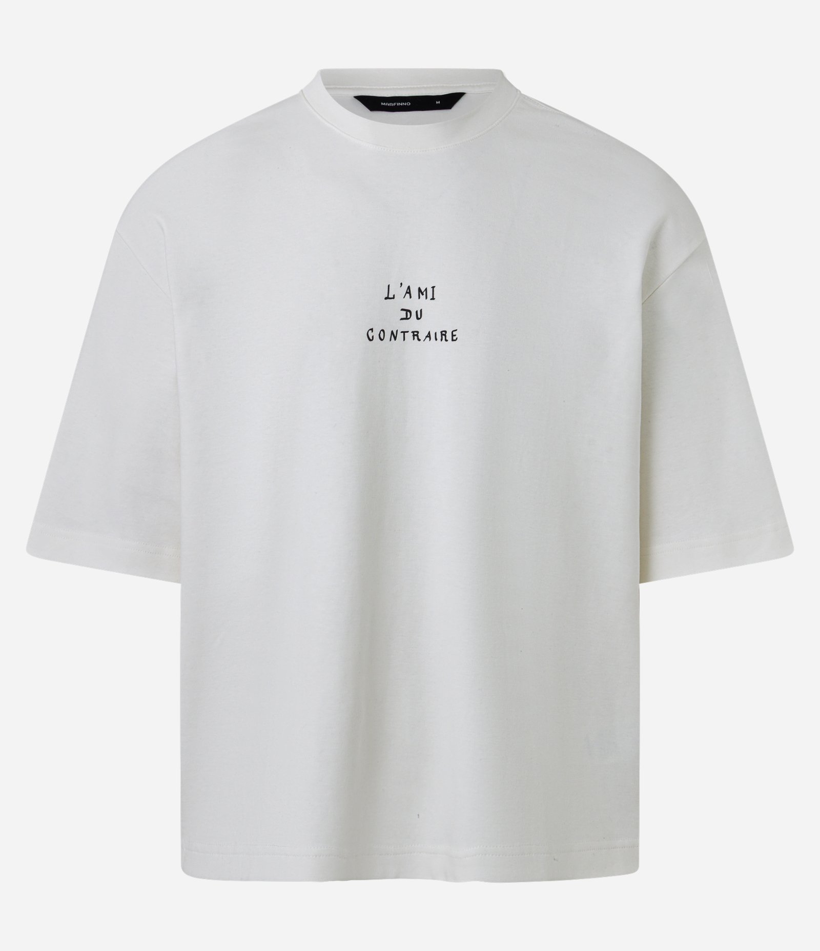 Camiseta Boxy em Cotton com Estampa Frente e Costas Art Noveau Branco 7