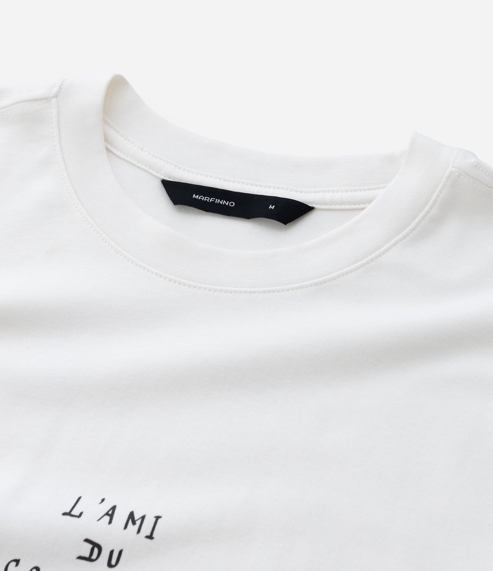 Camiseta Boxy em Cotton com Estampa Frente e Costas Art Noveau Branco 10