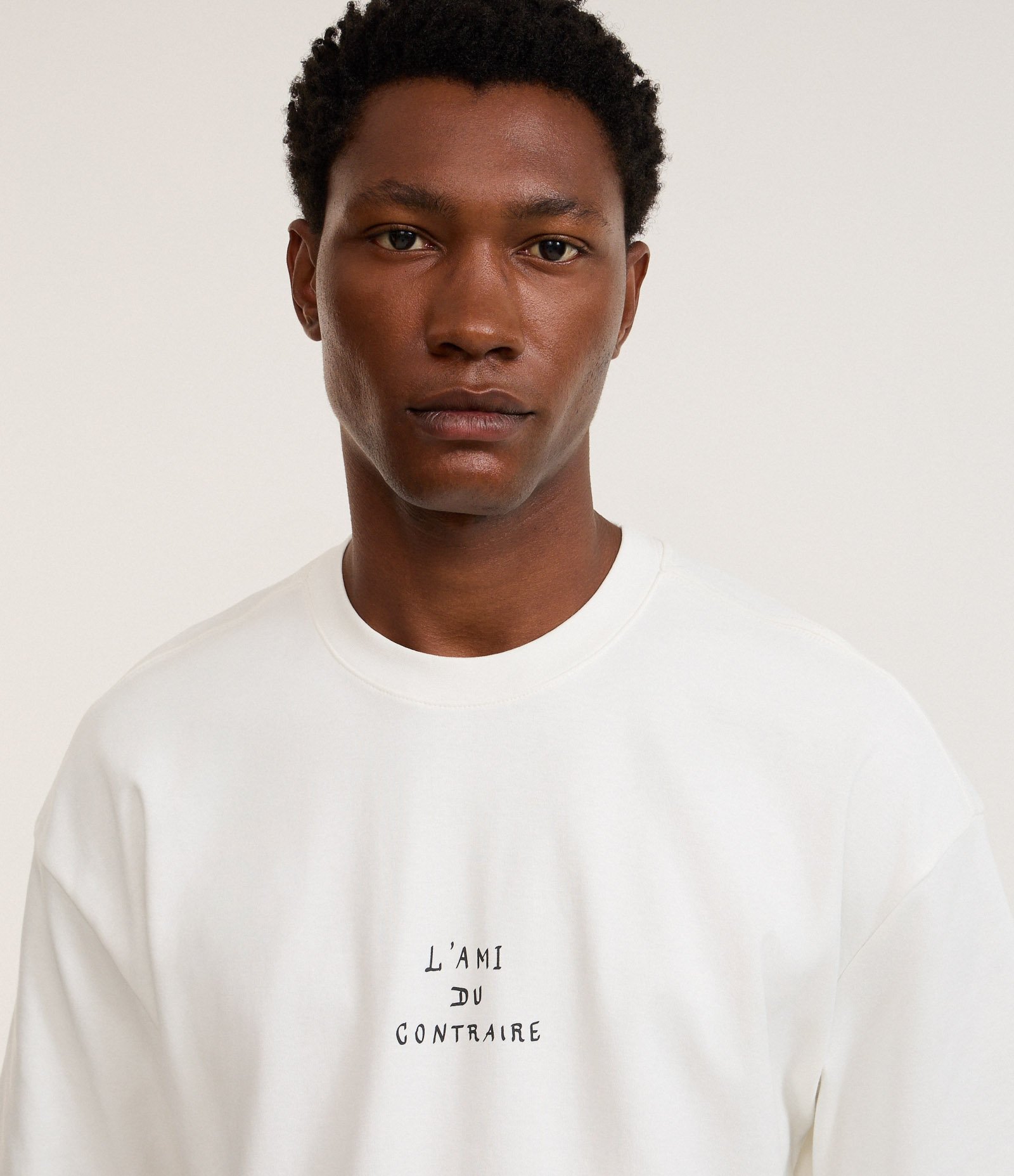 Camiseta Boxy em Cotton com Estampa Frente e Costas Art Noveau Branco 6