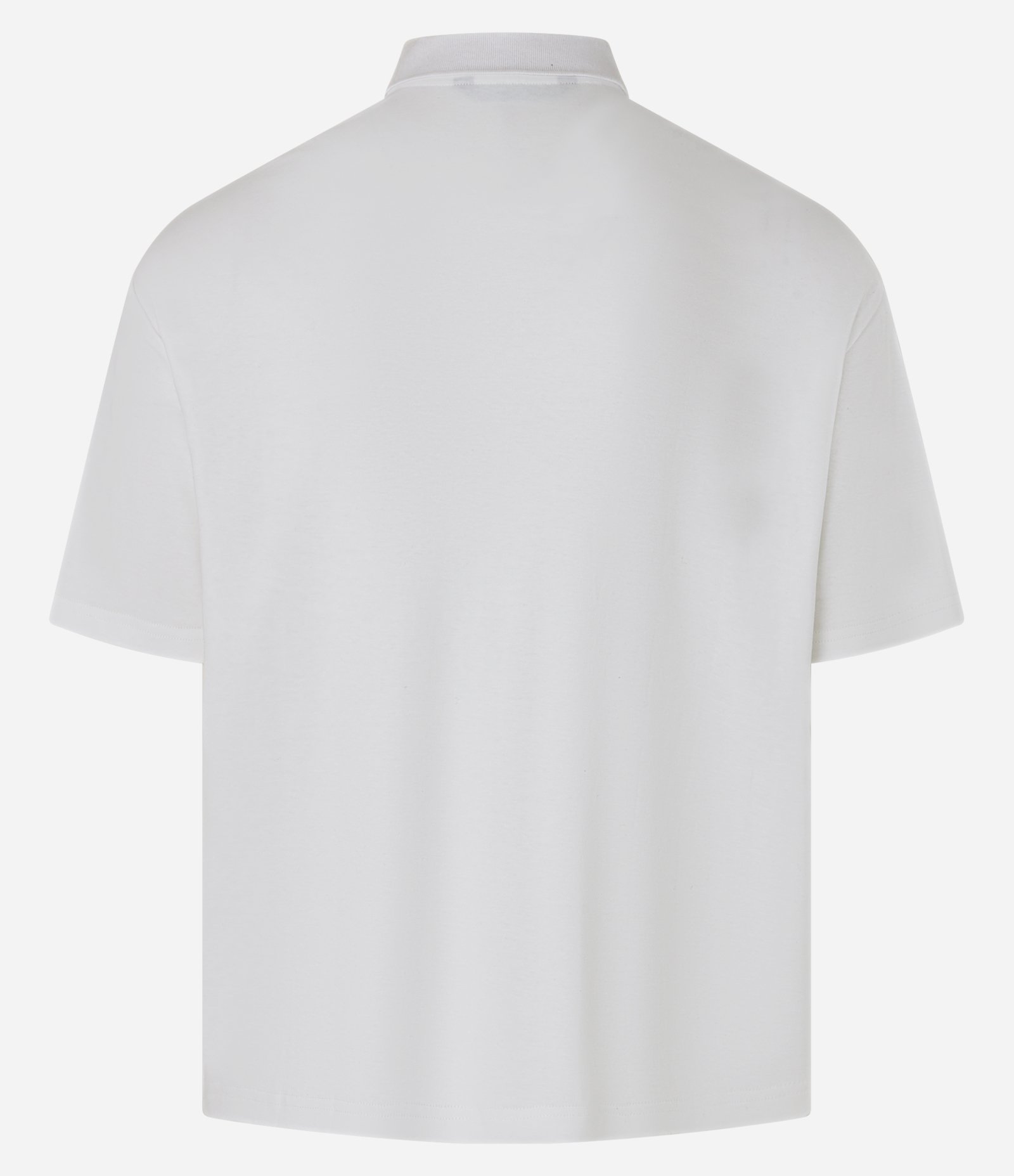 Camisa Polo Boxy em Linho e Malhão Branco 6