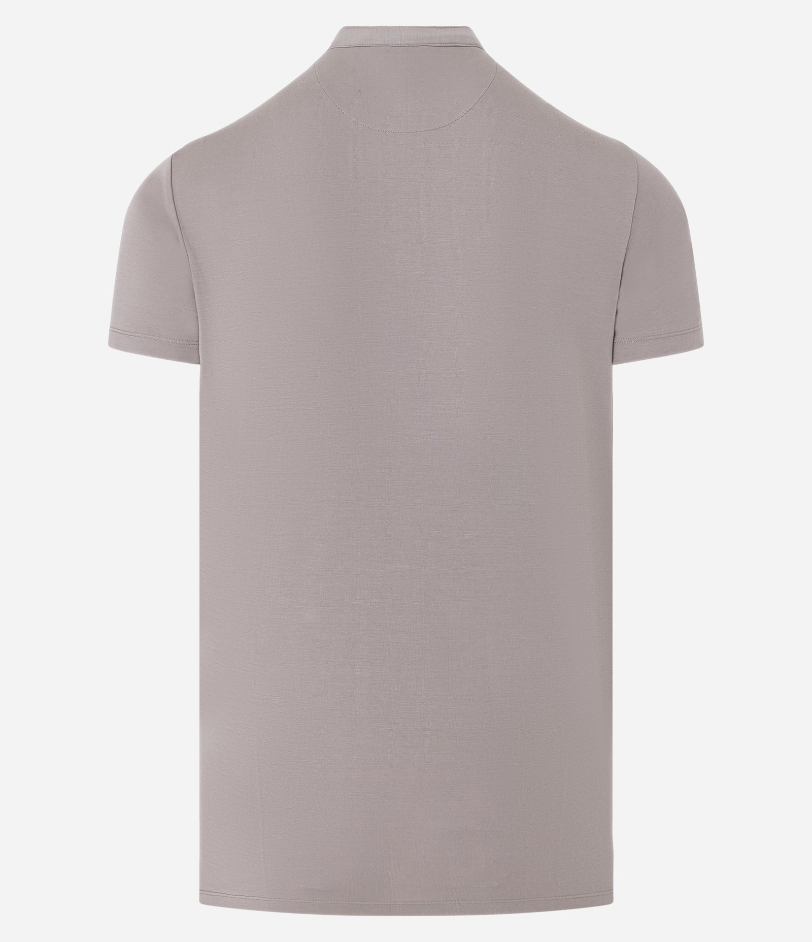 Camiseta Slim em Viscose com Gola Padre Cinza 5