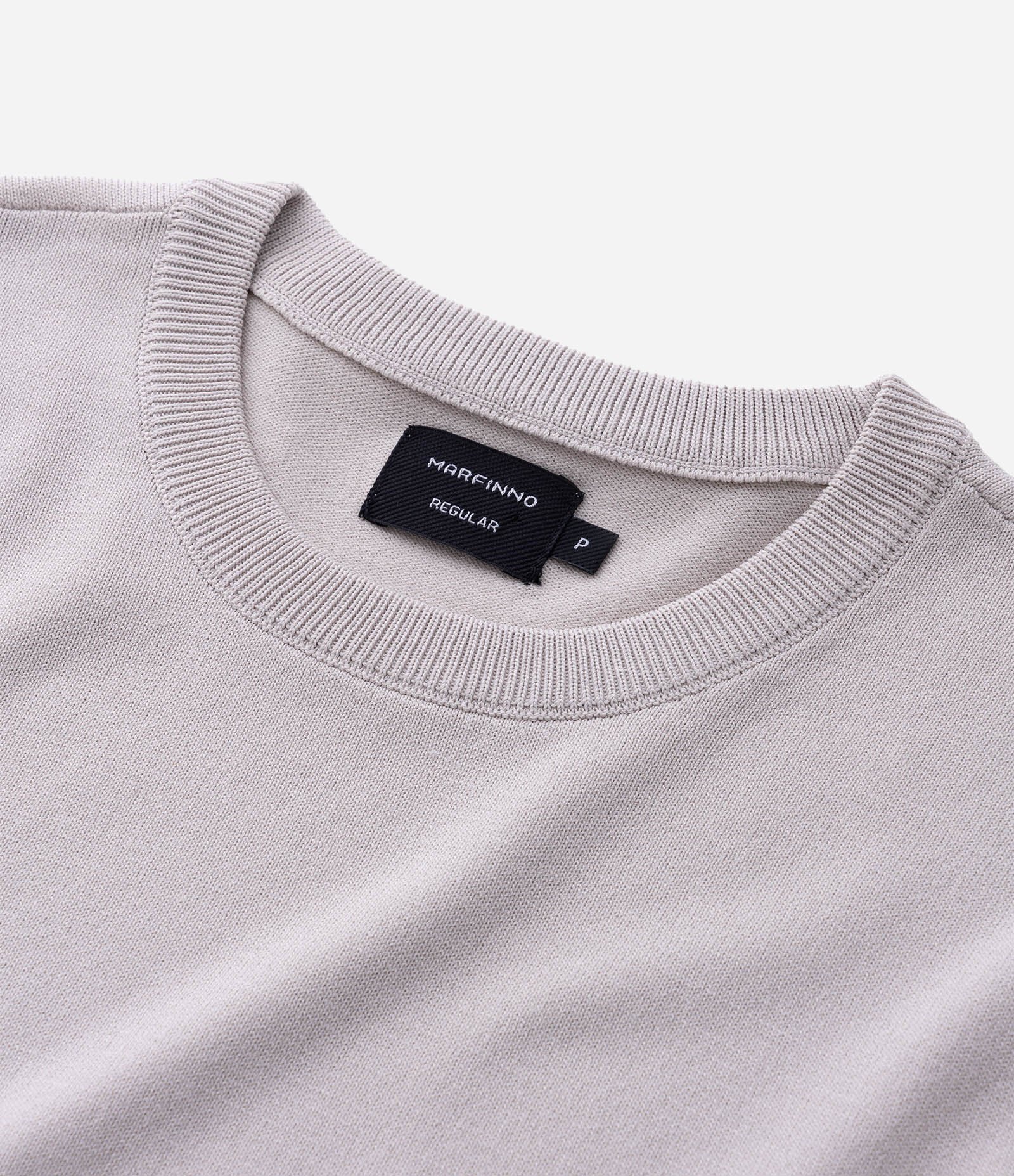 Suéter Regular em Viscose com Efeito Tricô Cinza 5