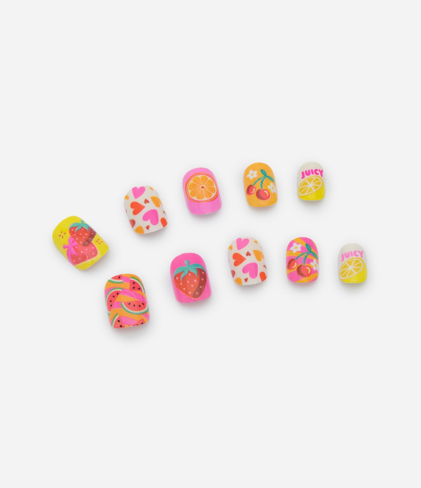 Conjunto de Unhas Postiças Frutas Alchemia Multicores 2