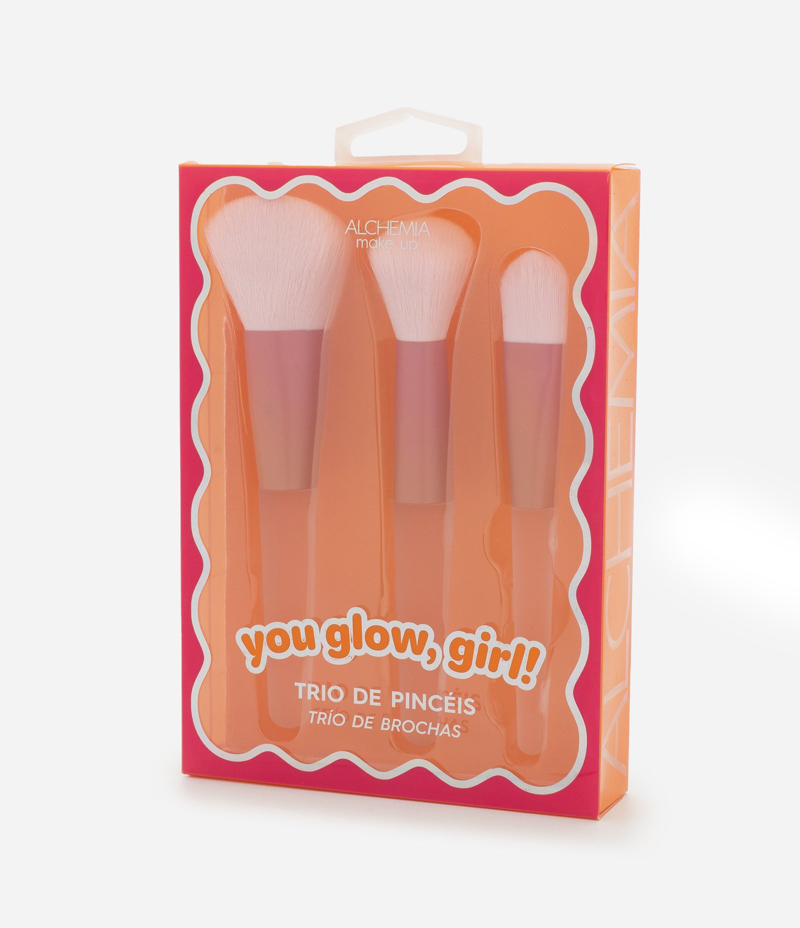 Kit 03 Pincéis de Make Alchemia Rosa 1