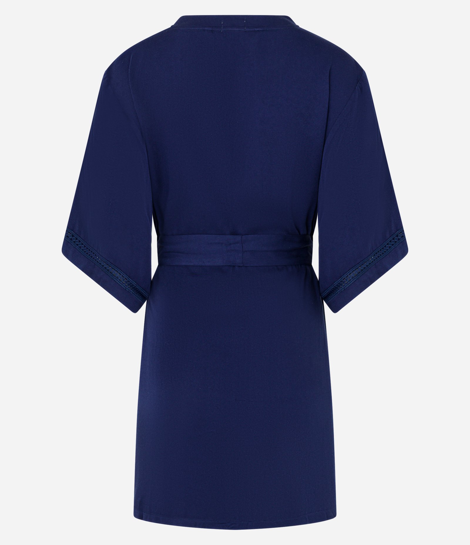 Robe em Viscose com Entremeio Azul Marinho 5