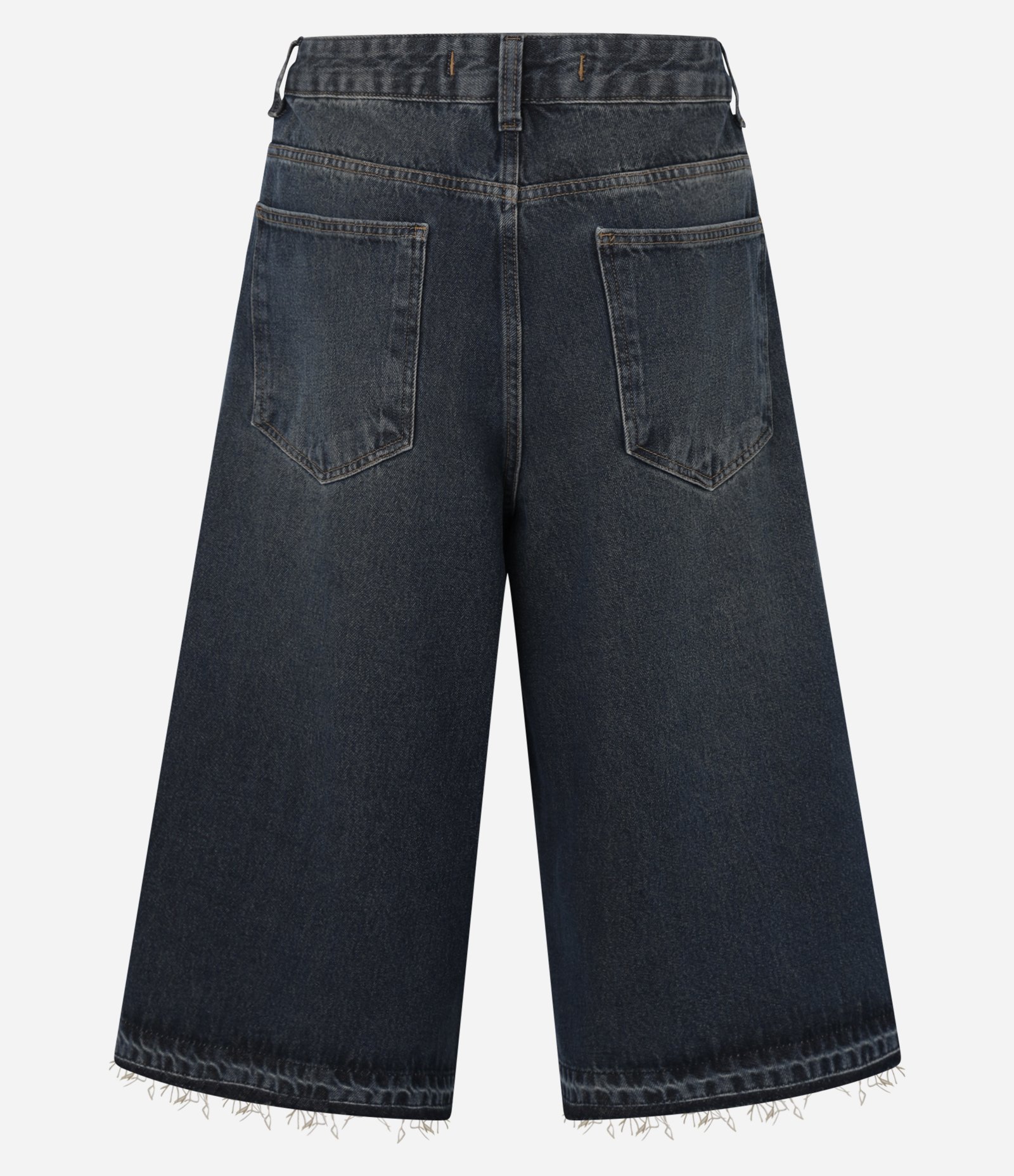 Bermuda Mega Baggy em Jeans com Barra Desfiada Azul 6
